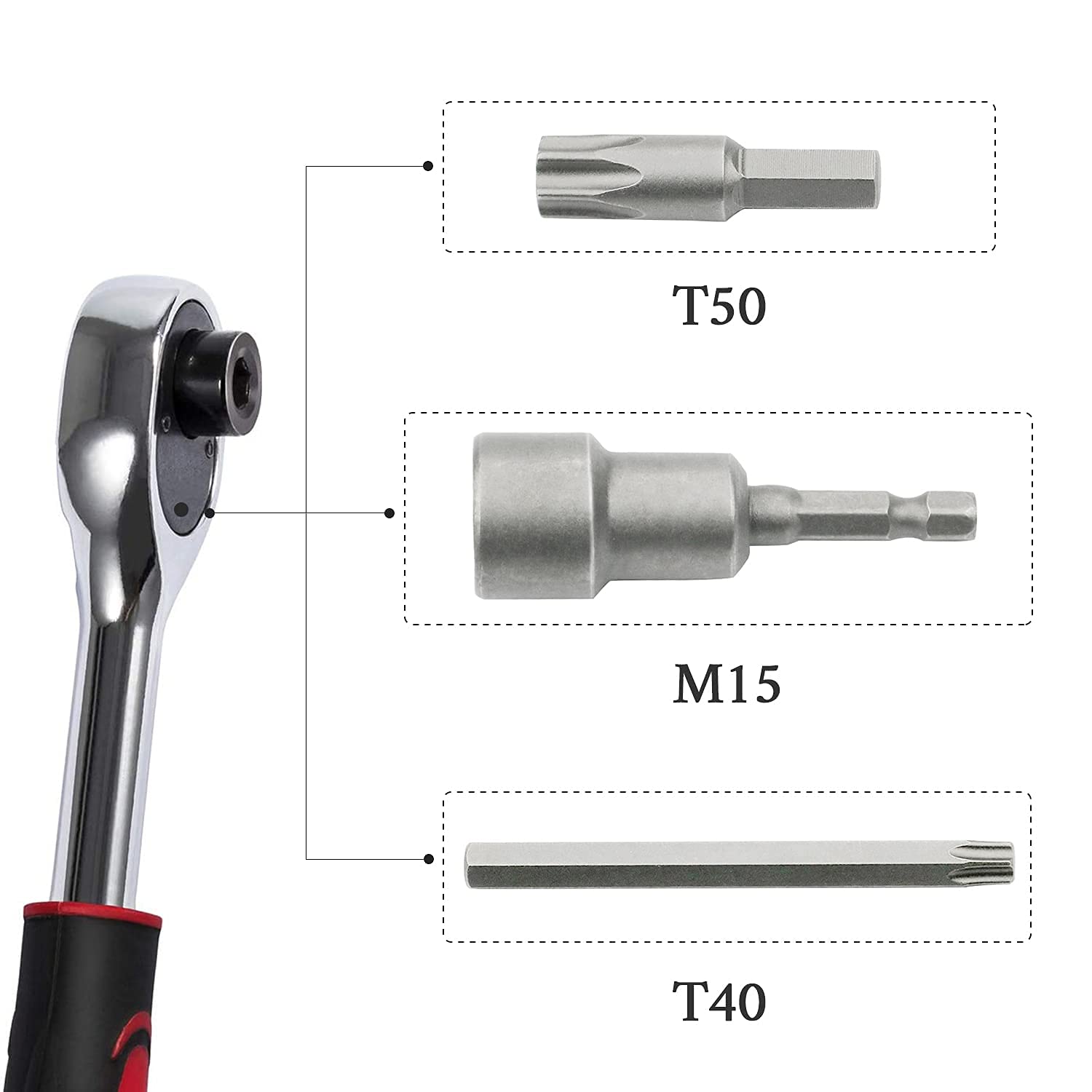 Jeep Wrangler JK JL Hard Top Screw Removal Torx Tool Kit (2007-2024) - Compatible with Rubicon, Sahara & Sport Models - Replaces OEM 68361574AB & 82214166AB - Red - Perfect for Roof Panel Removal & Hardtop Maintenance