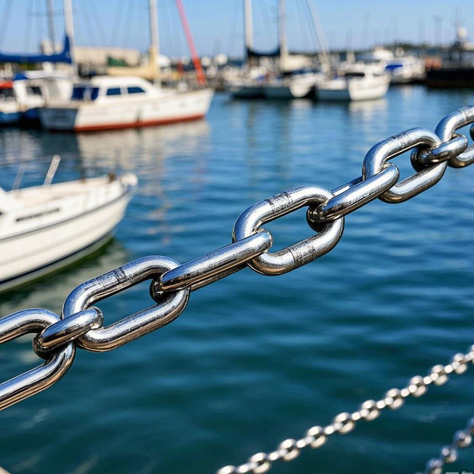 HOZEON 26 Feet x 3/16 Inch 304 Stainless Steel Heavy Duty Utility Chain - Silver | for Hanging, Camping, Guardrail, Swing, Towing | Outdoor, Industrial & Home Use