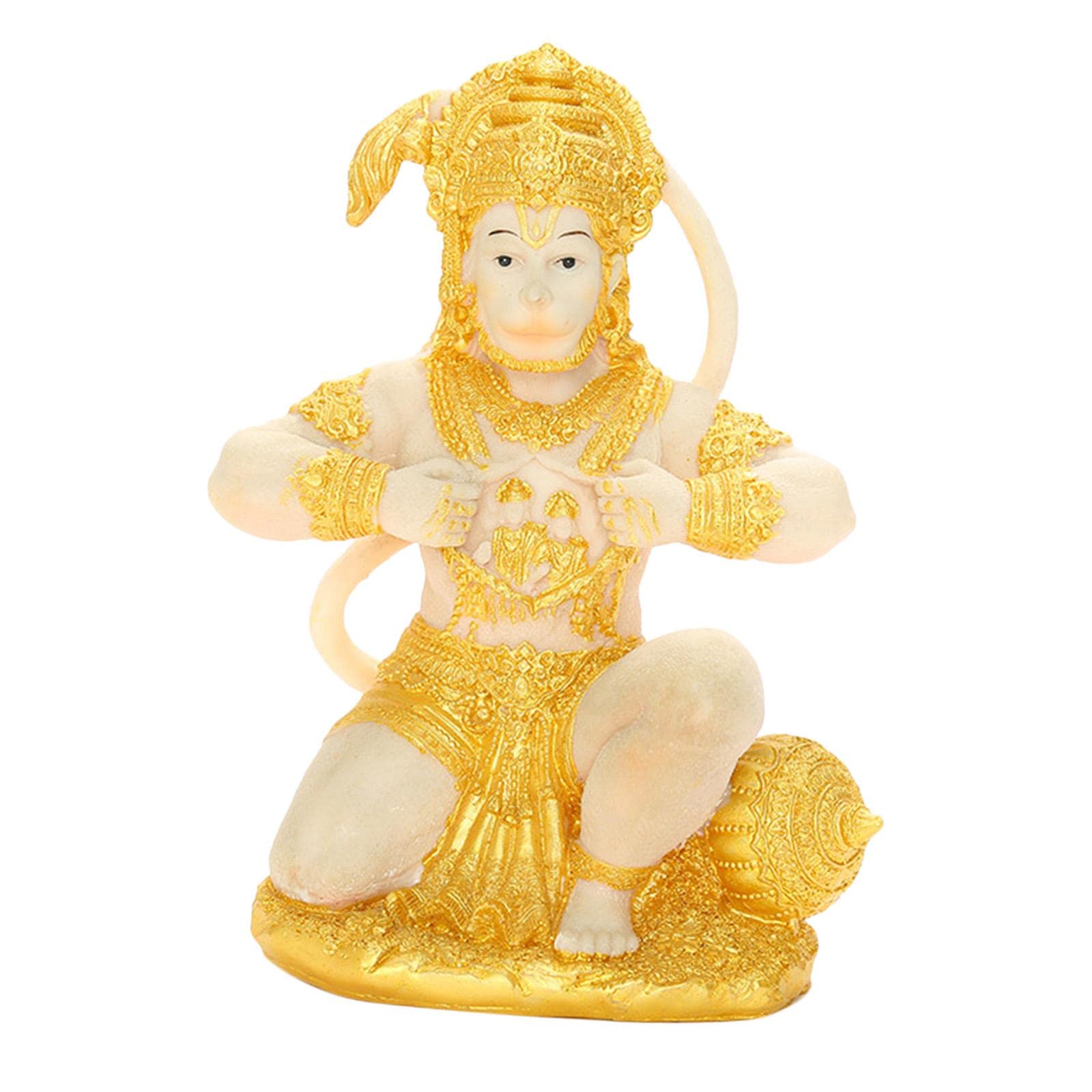 Bothyi Resin BajranjBali Statue - Hanuman Hindu God Idol Figurine for Home Office Desk Decor, Meditation Altar & Spiritual Gift
