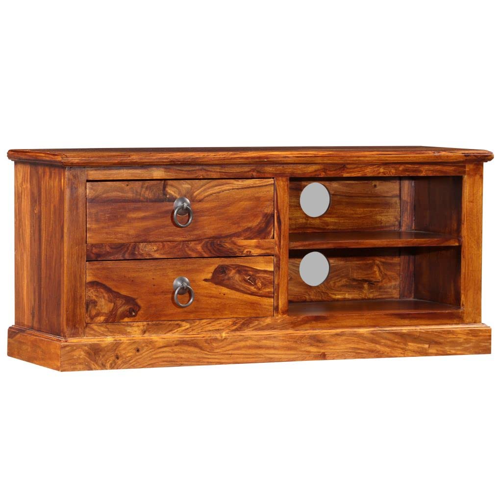 Mid-Century Modern TV Stand with Storage - 35.4