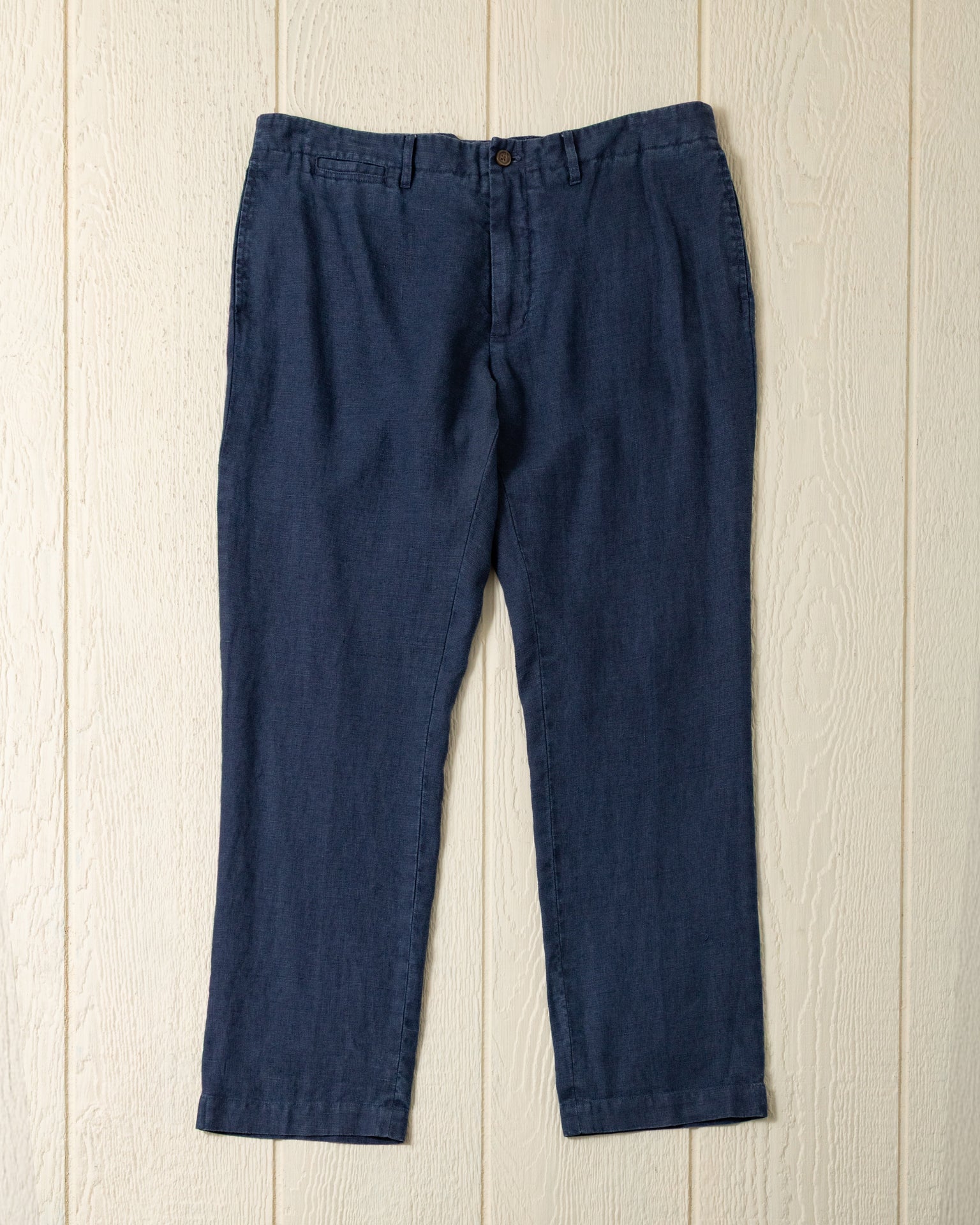 Premium Garment-Dyed Linen Camden Pants for Men - Navy Blue Relaxed Fit Casual Trousers | Perfect for Summer Travel, Beach Vacations & Office Casual Wear