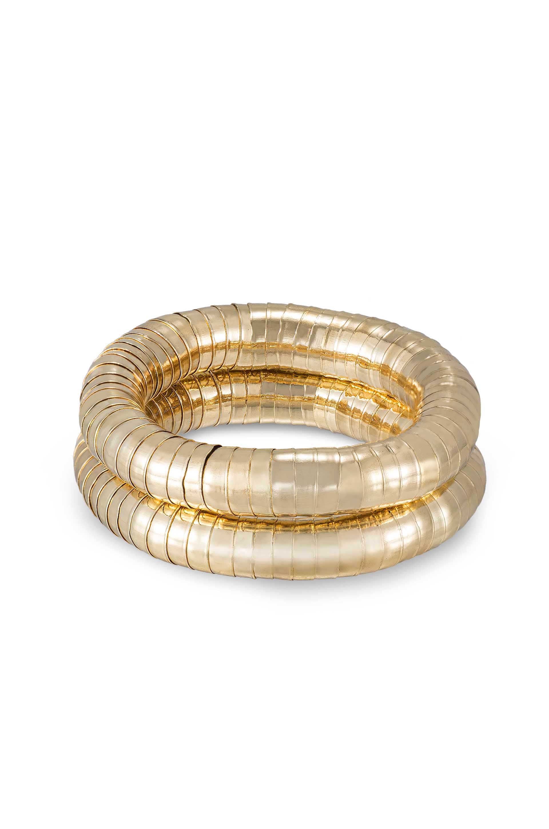 Liquid Gold Stretch Bracelet Set for Women - Elegant Adjustable Beaded Bracelets - Perfect for Everyday Wear, Gifts & Special Occasions