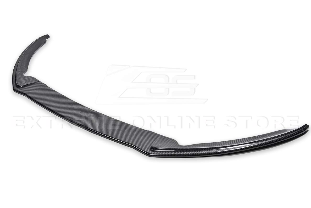 Carbon Fiber Front Bumper Lip Splitter for 2015-2018 Ford Focus ST MK3.5 | Replacement & Add-On Bottom Line | Enhance Sporty Look & Aerodynamics | Perfect for Car Enthusiasts & Street Racing