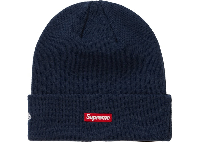Supreme x New Era S Logo Beanie - Winter Knit Hat for Men & Women - Navy Blue Beanie for Cold Weather - Streetwear Fashion Accessory - Perfect for Urban Outfits & Outdoor Activities