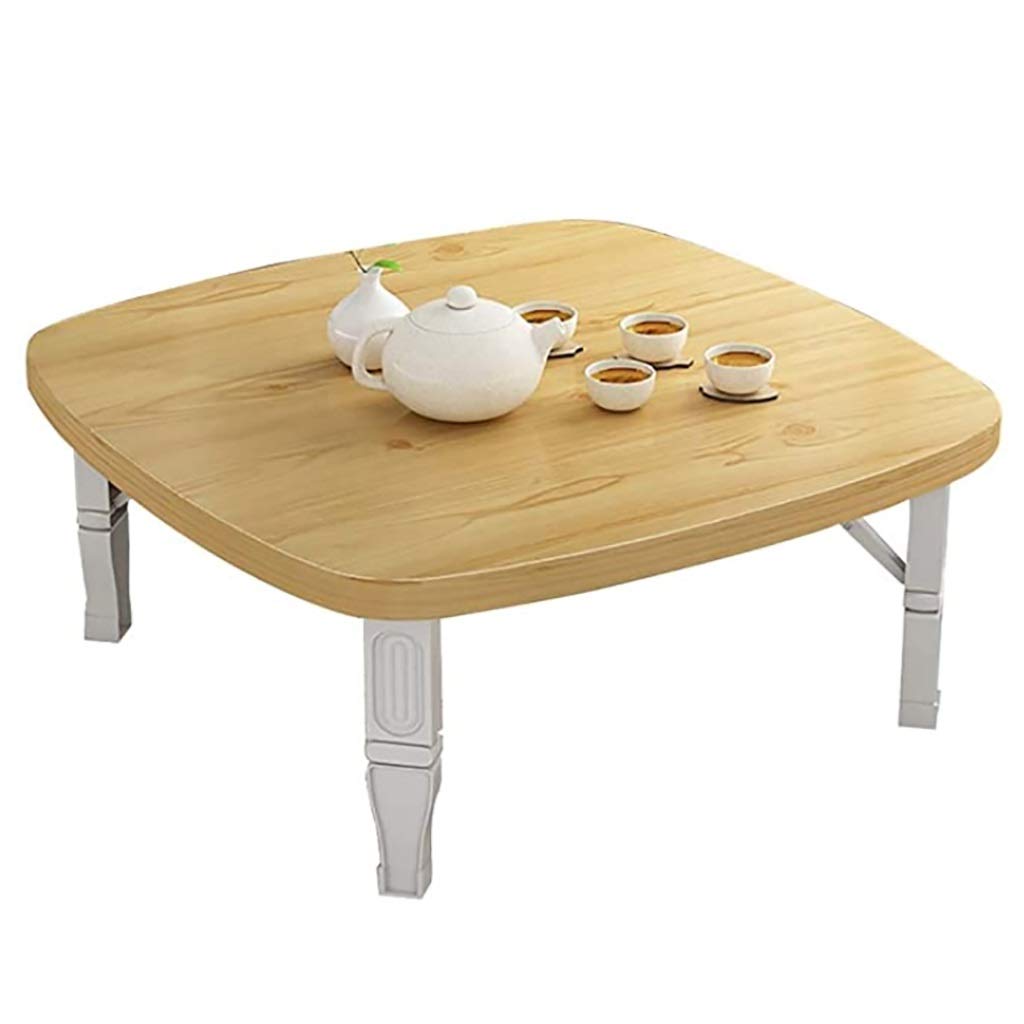 Japanese Style Folding Table - Low Study Dining Square Table for Tatami Bedroom Bay Window - 80x80x35cm, 5 Colors | Perfect for Small Spaces, Tea Ceremonies & Home Office Use