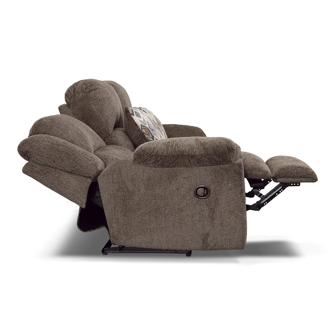 Premium Newport Reclining Sofa - 3-Seater Leather Recliner Couch with Cup Holders & USB Charging Ports - Modern Living Room Furniture for Home Theater & Family Relaxation