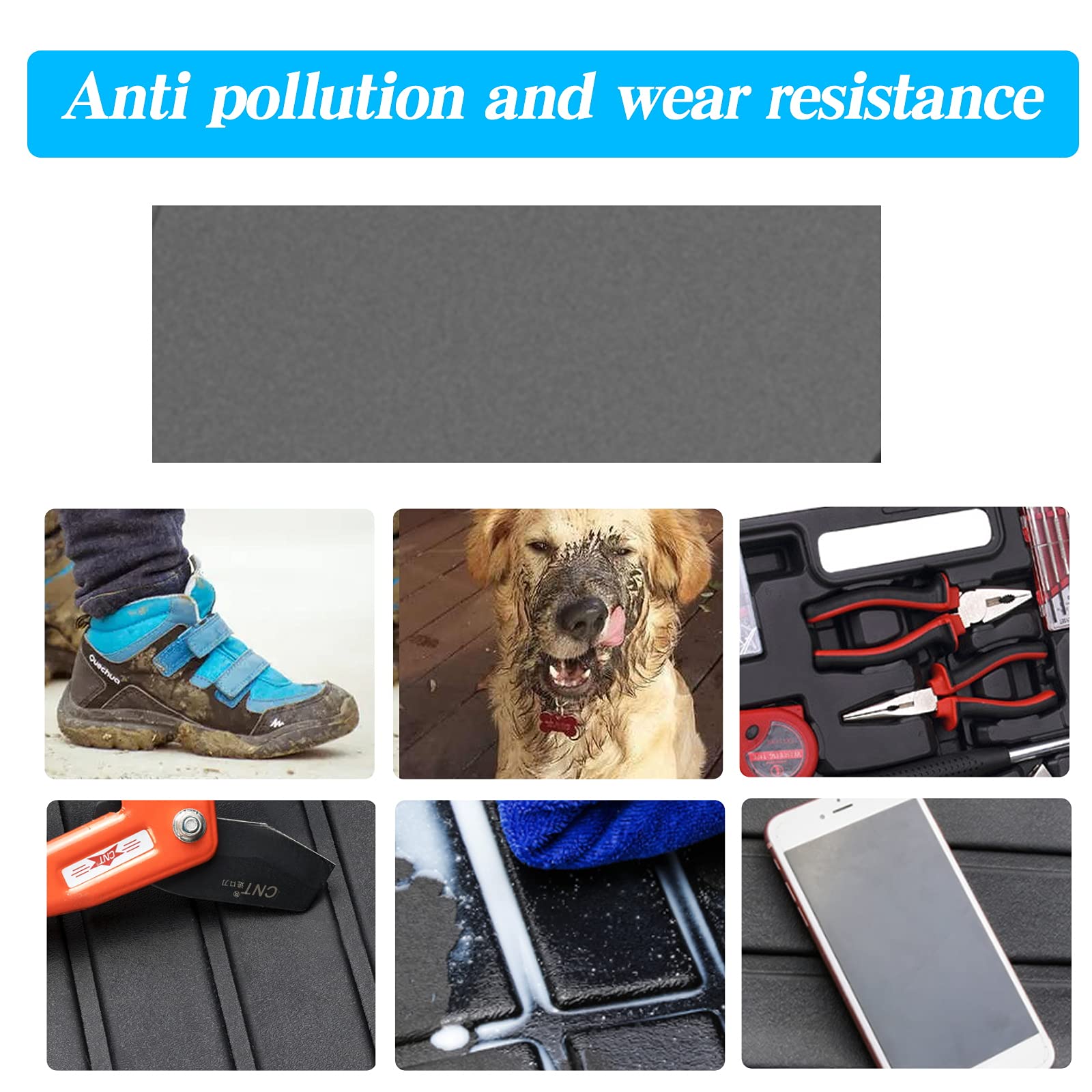 Heavy Duty Black TPO All-Weather Waterproof Cargo Liner Trunk Mat for 2011-2023 Dodge Charger & Chrysler 300 - Rear Cargo Protector for Pets, Groceries, and Outdoor Gear