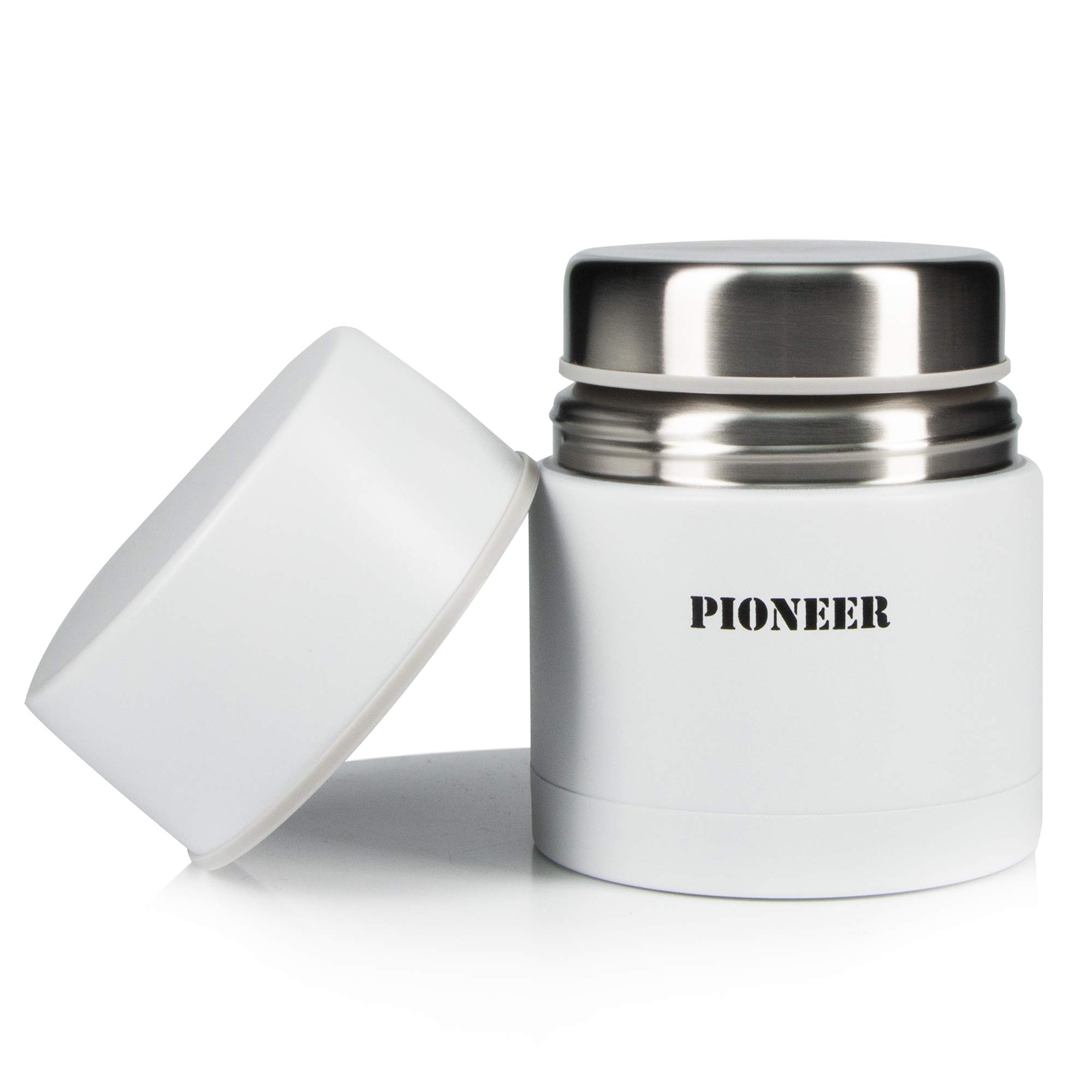 Premium Vacuum Insulated Stainless Steel Thermos - 8 Hour Hot & 24 Hour Cold Leakproof Food Flask (500ml, White) - Perfect for Office Lunch, Hiking, Travel & Outdoor Activities