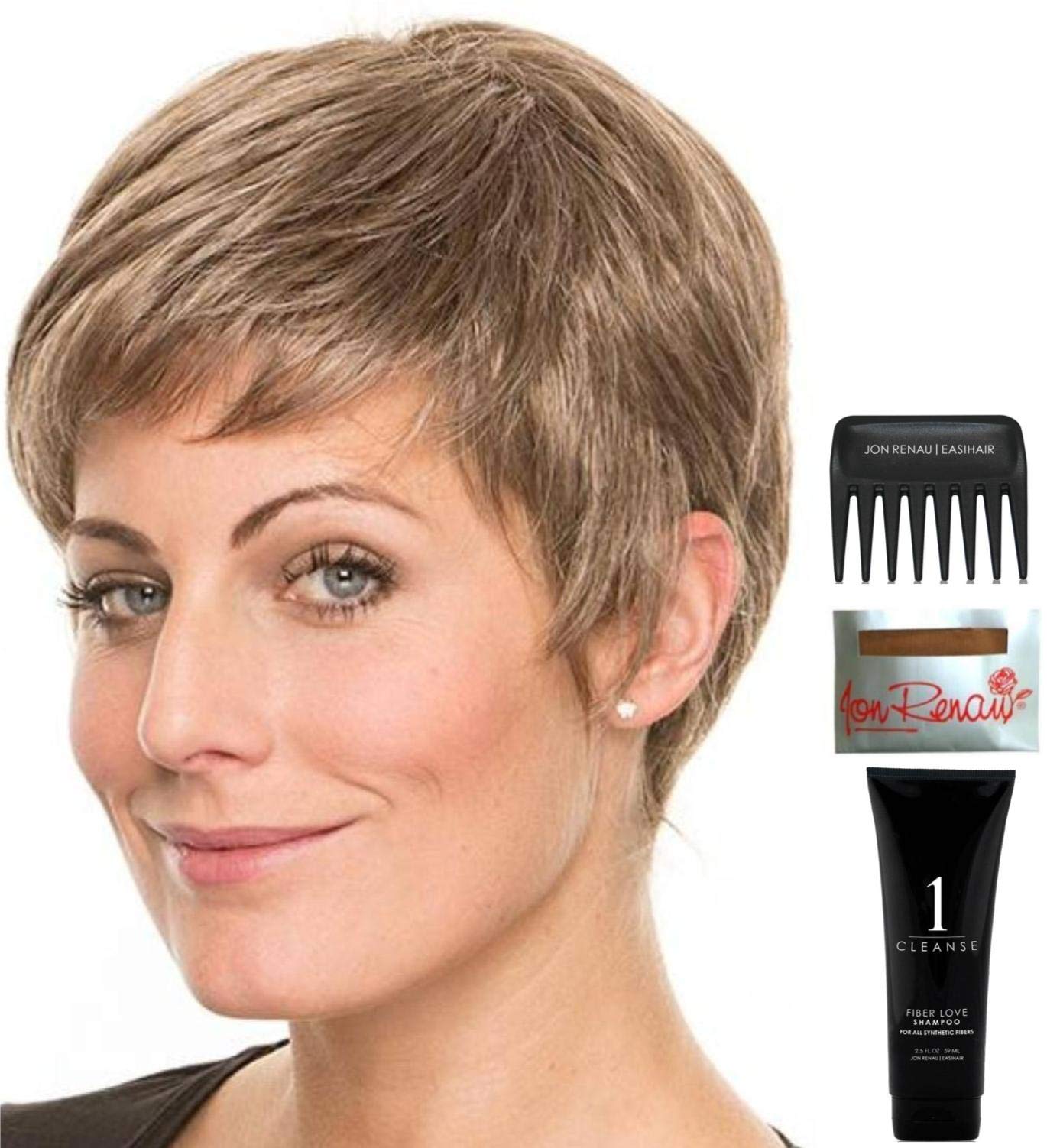 Raquel Welch Winner Wig Bundle - 5 Piece Set with Christy's Wigs Q&A Booklet, Wig Shampoo, Cap & Wide Tooth Comb (Color: R4) | Perfect for Cosplay, Costume Parties & Everyday Hair Loss Solutions