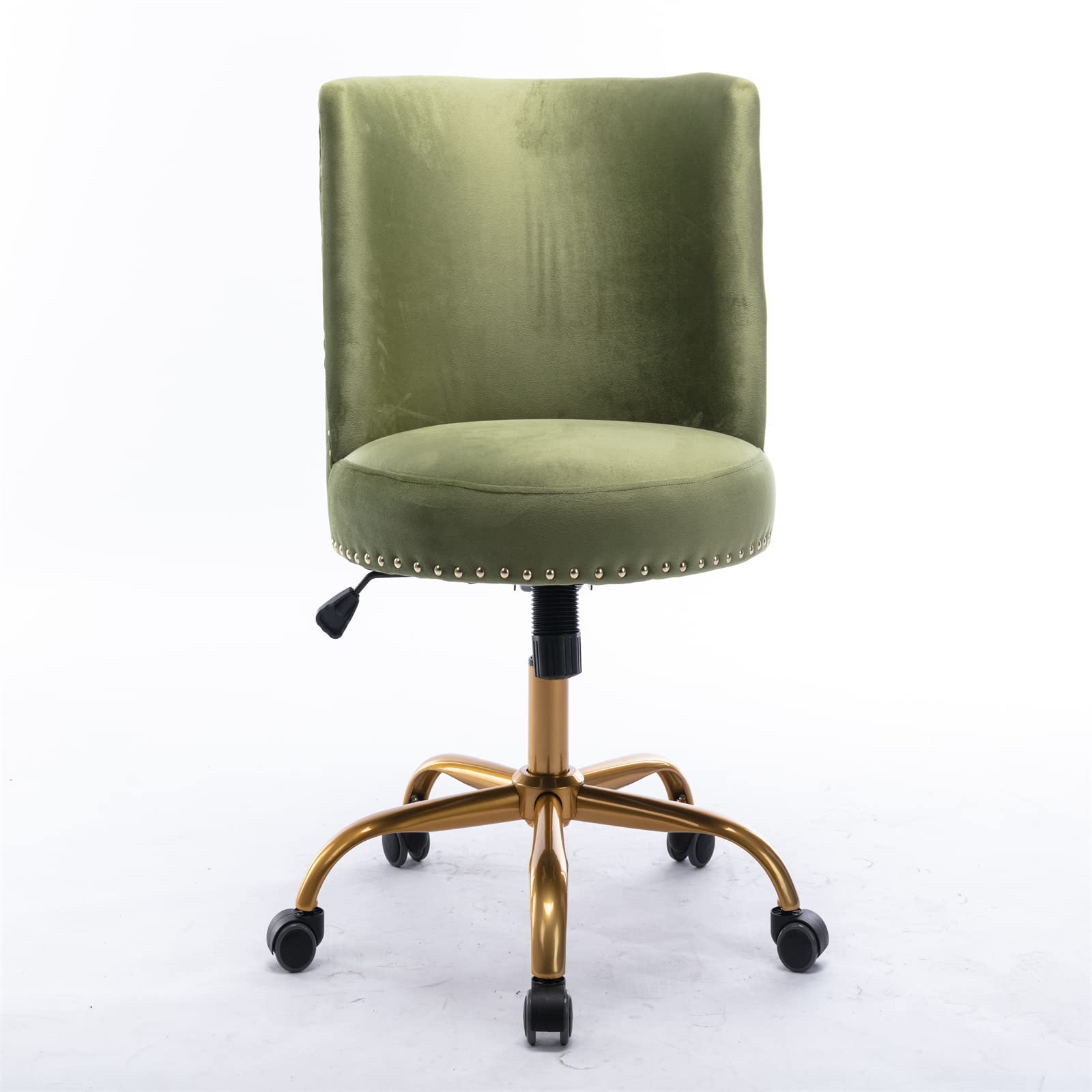 Velvet Home Office Desk Chair - Modern Swivel Accent Chair with Tilt Function for Computer Work, Living Room & Bedroom - Mustard Yellow - Perfect for Remote Work, Gaming & Study Spaces