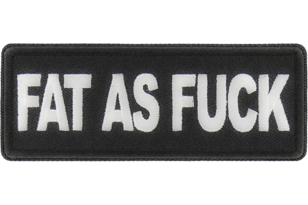 Fat AF Patch - High-Quality Embroidered Iron-On Patch for Jackets, Hats & Bags | Perfect for DIY Customization, Streetwear & Fashion Accessories