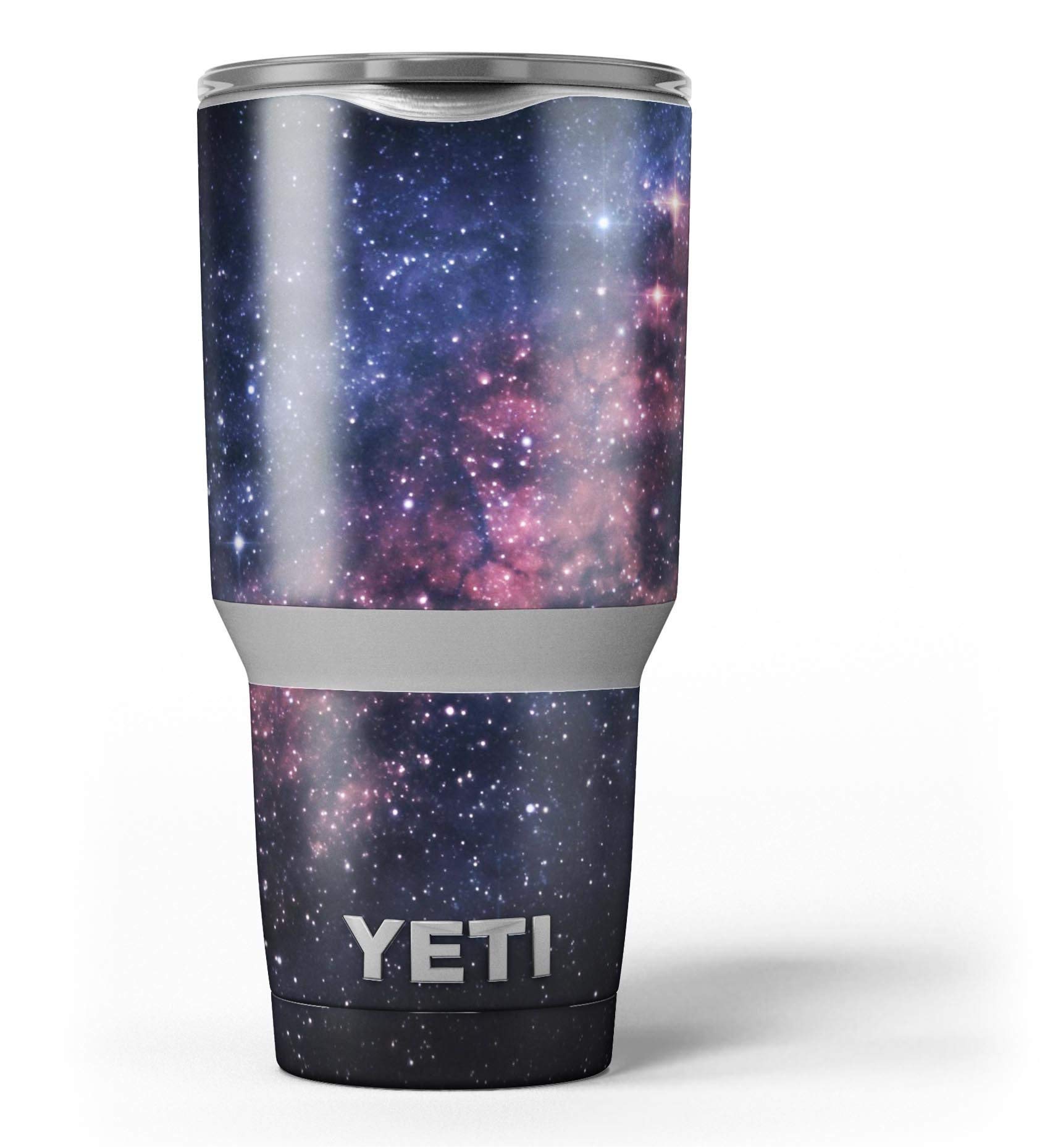 Subtle Pink Glowing Space Skin Decal Vinyl Wrap Kit for Yeti Rambler Cooler Tumbler Cups - Custom Protective Cover for Outdoor Adventures, Camping & Office Use