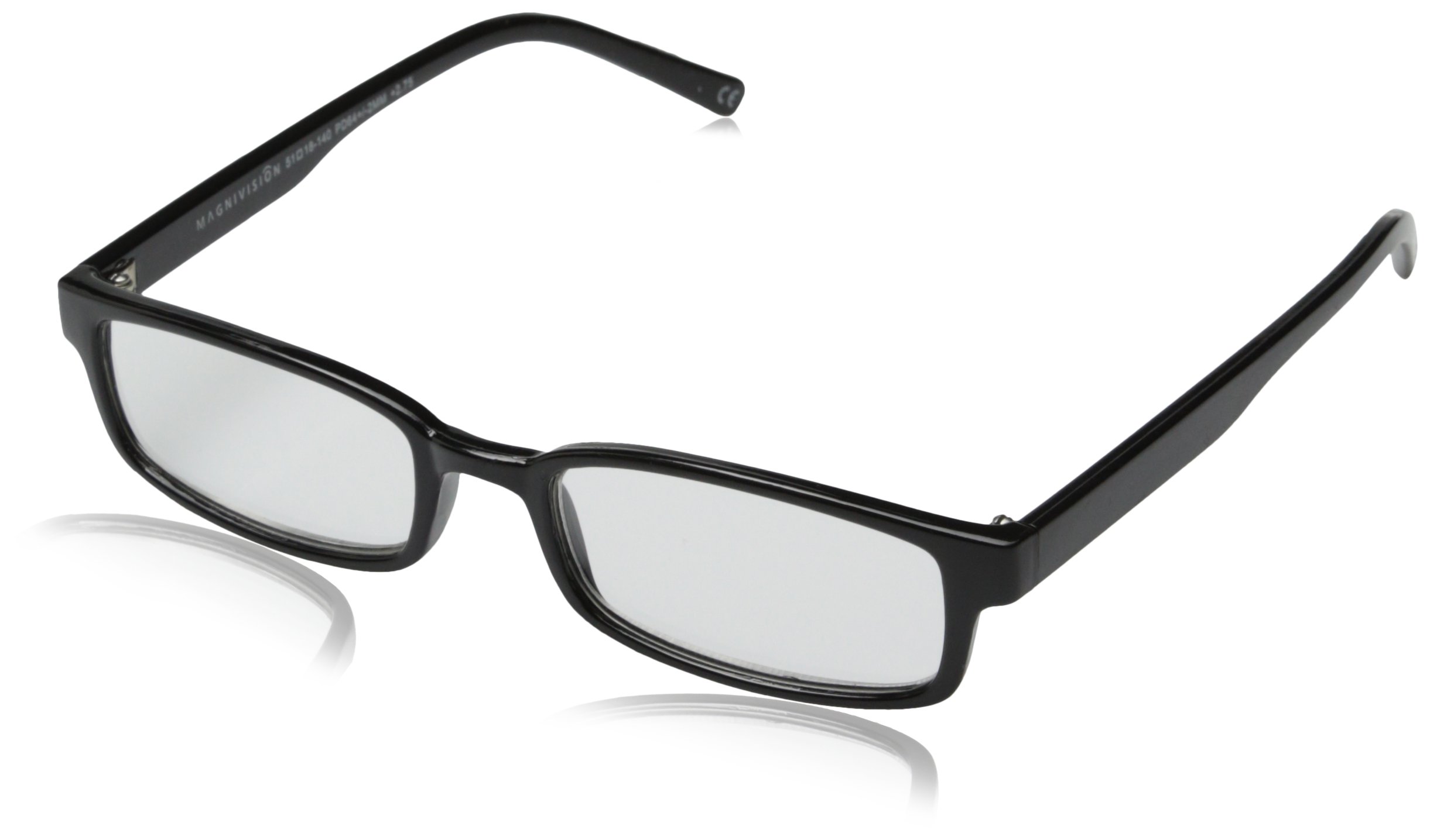 Foster Grant Men's Carter Rectangular Reading Glasses +1.50 to +3.50 Strength | Lightweight & Durable Eyewear for Reading, Computer Use & Daily Activities