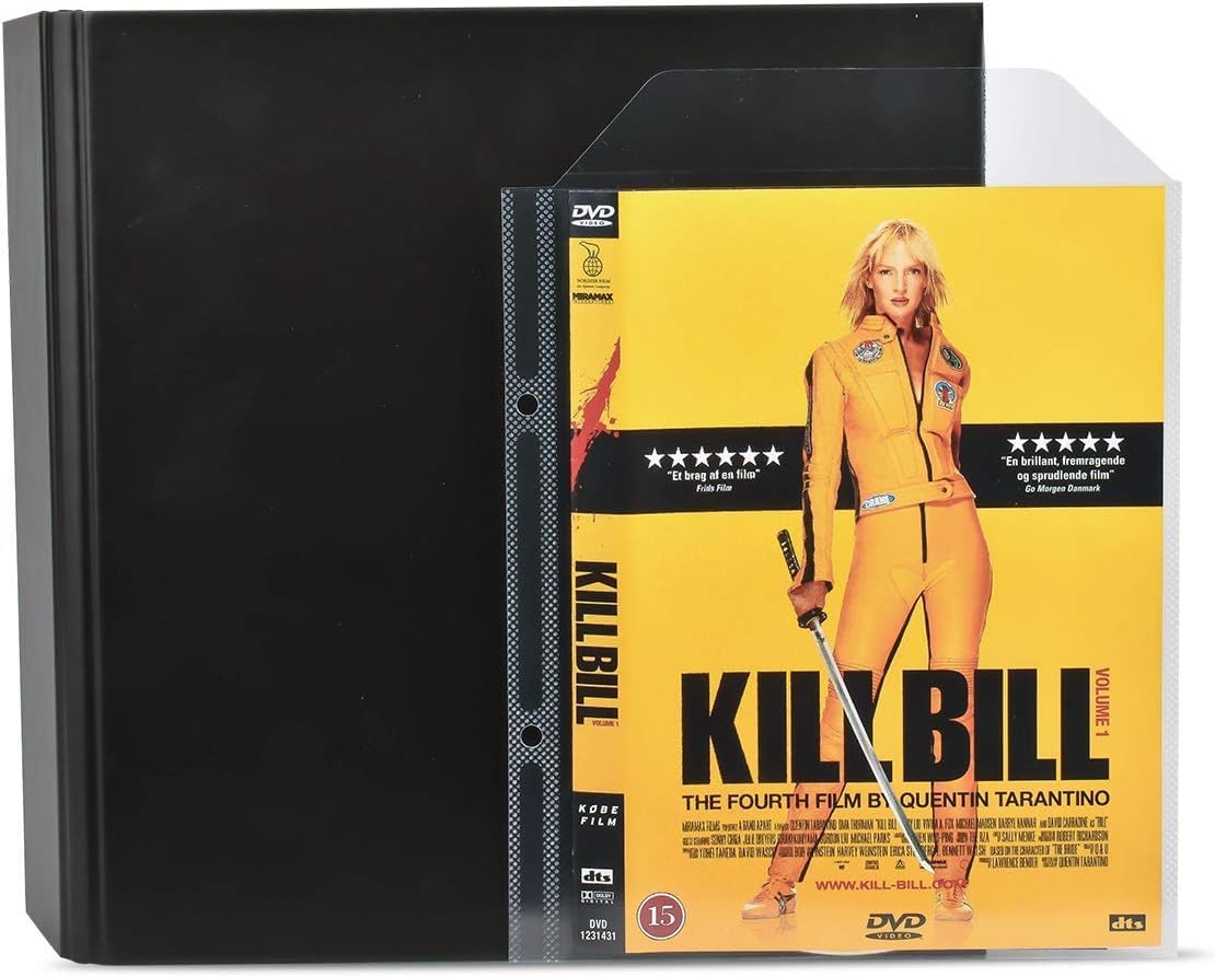 2-Ring Binder for DVD CD Blu-Ray Storage - Black | Organize Media Collections