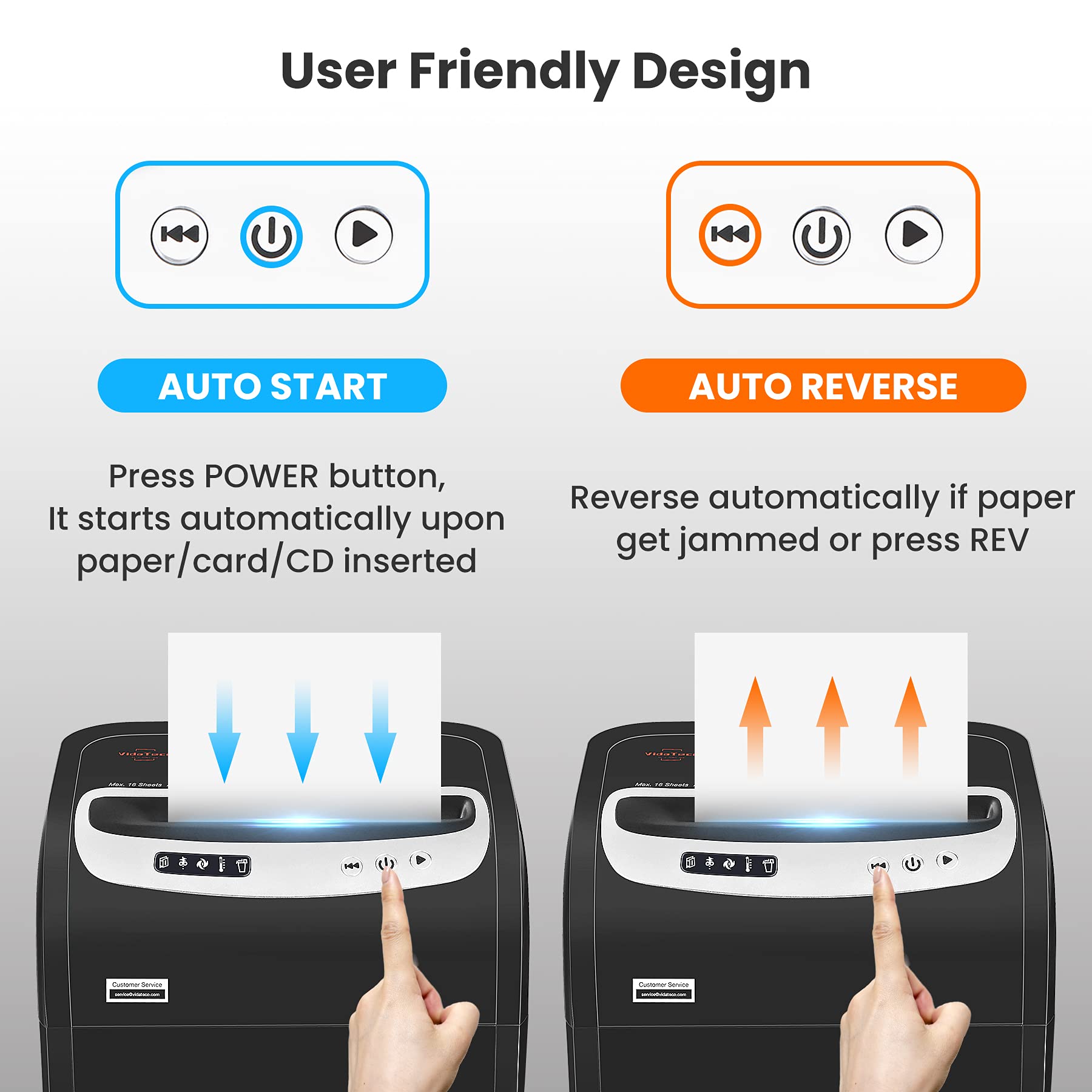 VidaTeco 18-Sheet Heavy Duty Micro Cut Paper Shredder for Home Office - US Patented Cutter, Shreds CD/Credit Cards, 7.9-Gal Extra Large Bin, 60 Min Run Time, Auto Jam Proof (ETL Certified) - Perfect for Document Security & Small Business Use