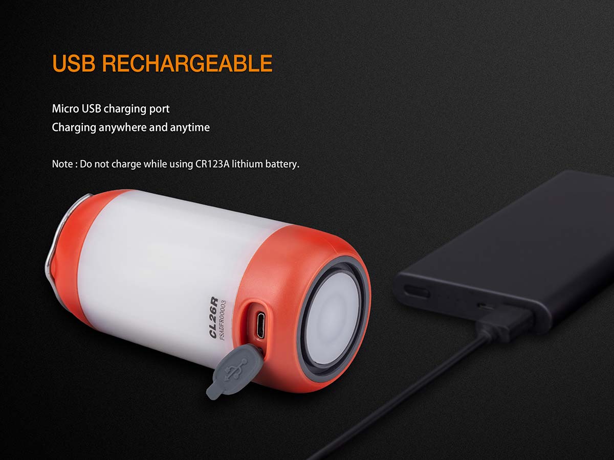 Fenix CL26R Rechargeable Camping Lantern - 400 Lumens, USB-C Charging, IP66 Waterproof for Outdoor Adventures, Hiking, Emergency Power Outages & Backyard Camping