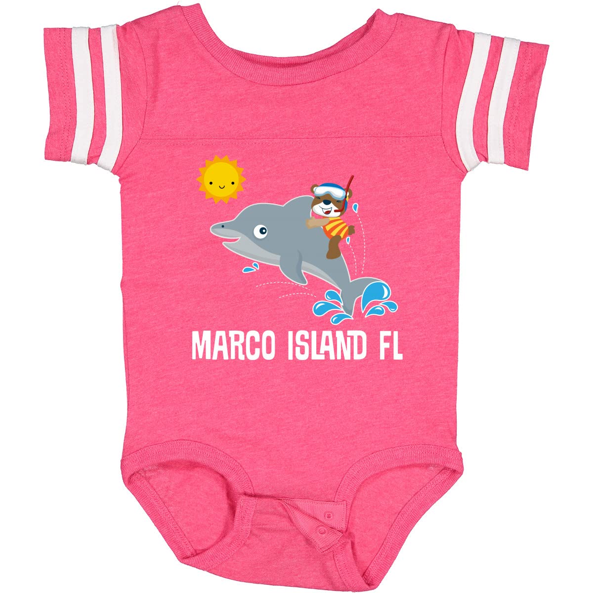 Inktastic Marco Island Florida Vacation Baby Bodysuit - Cute Infant Onesie for Beach Trips & Family Getaways