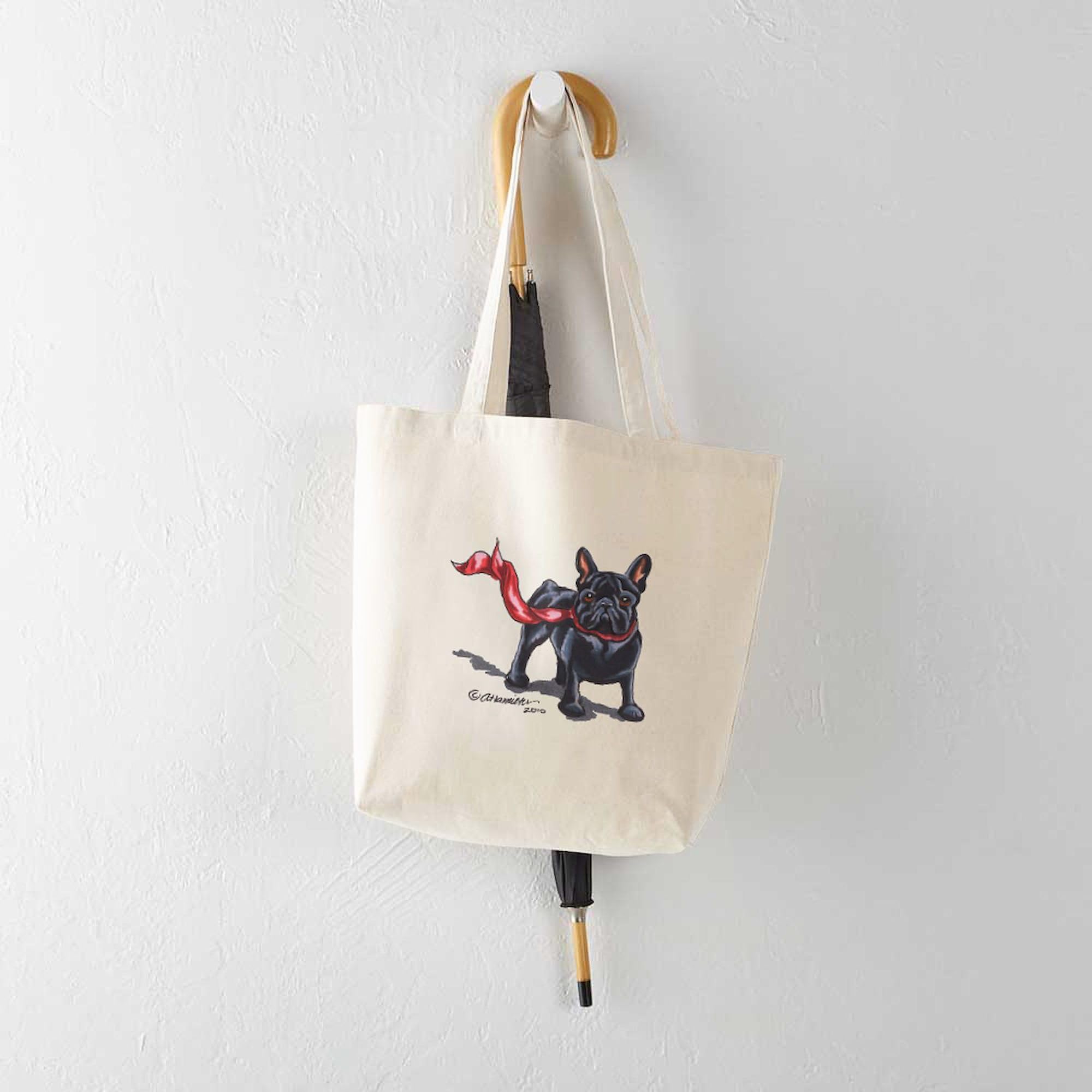 French Bulldog Lover Tote Bag - Natural Canvas Reusable Shopping Bag for Groceries, Beach & Daily Use | Cute Dog Gift for Women & Men