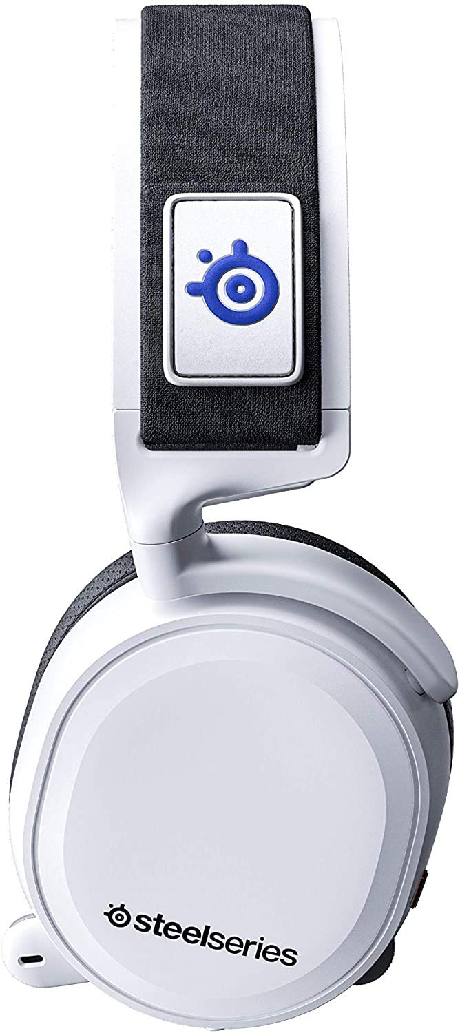 SteelSeries Arctis 7P Wireless Gaming Headset - 2.4GHz Lossless Audio for PS5/PS4 - Comfortable White Headphones with Microphone - Perfect for Competitive Gaming & Streaming