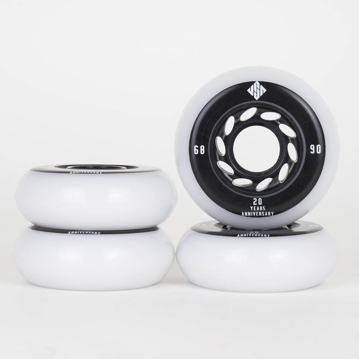 USD Team Wheels 68mm 90A Skateboard Wheels - High Performance Longboard & Cruiser Wheels for Smooth Riding on Streets and Parks