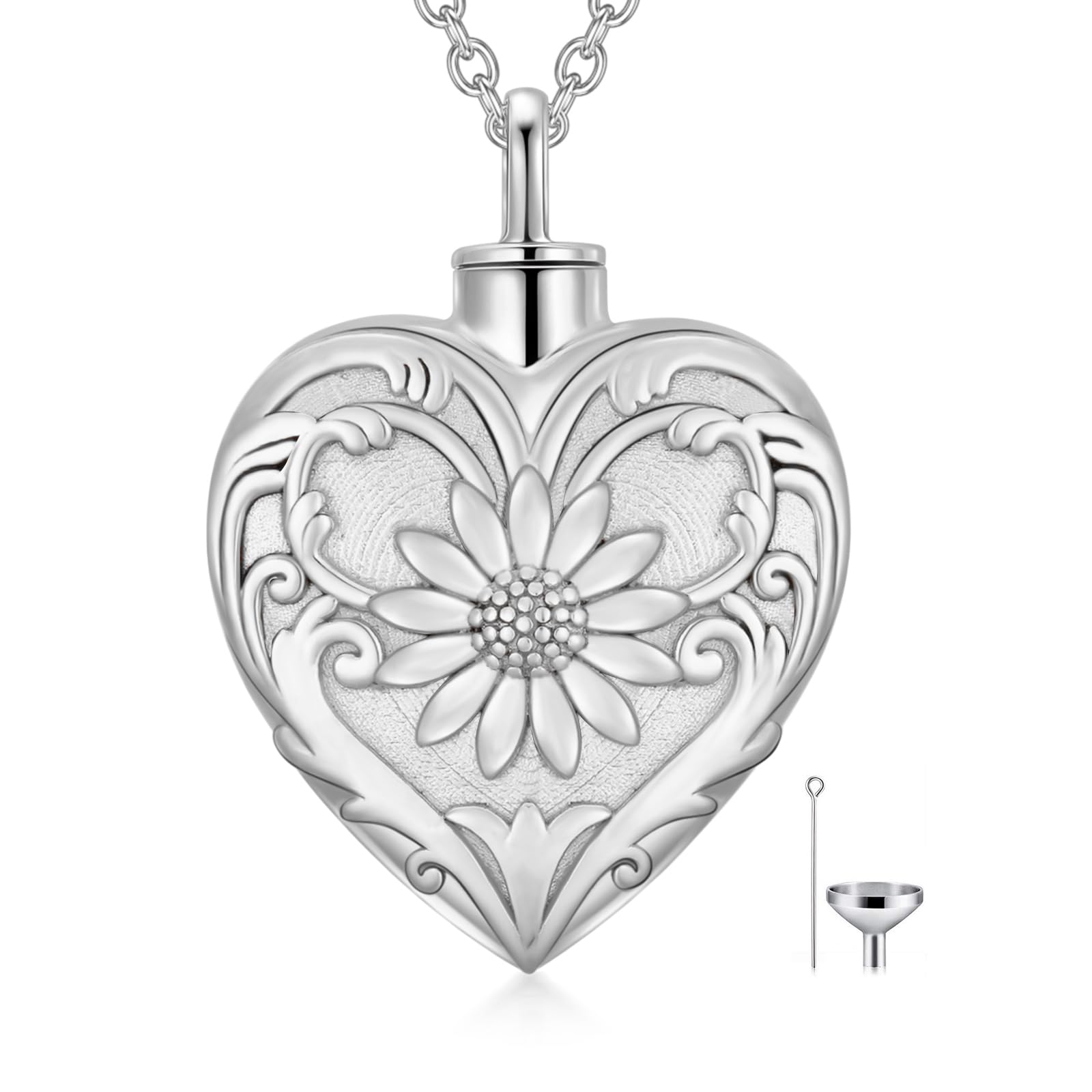 SOULMEET Cremation Jewelry for Ashes - 14K White Gold/Rose Gold/Yellow Gold Tree of Life, Butterfly & Heart Locket Necklace - Memorial Keepsake for Loved Ones, Pets (Dog, Cat) - Perfect for Funerals, Memorial Services & Keeping Memories Close