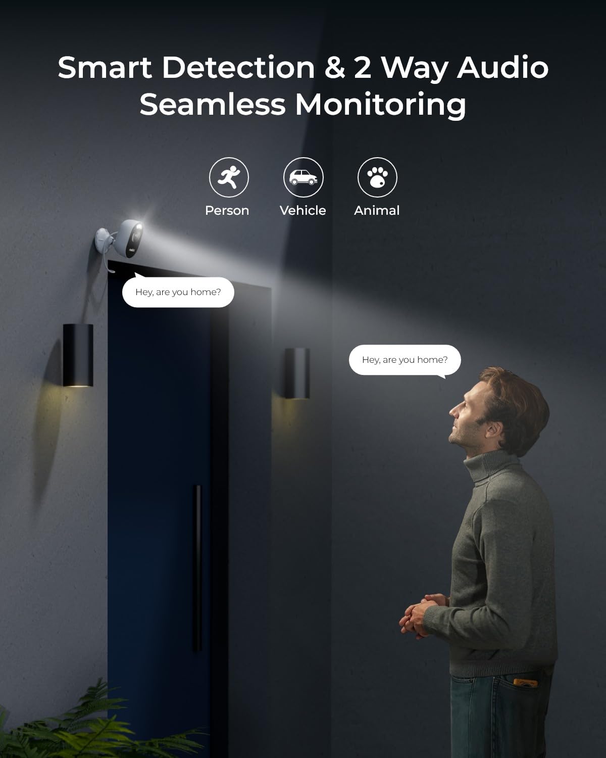 REOLINK 2K Plug-in Smart Doorbell Camera & Outdoor Security Camera Bundle - No Subscription Needed, Local Storage, All-in-One App Control - Perfect for Home Security & Front Door Monitoring