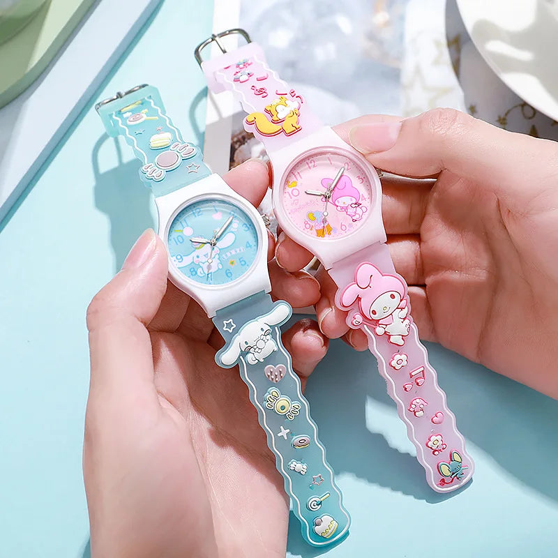 Sanrio Hello Kitty Anime Wrist Watch for Women & Girls - Cute Pink Digital Watch with Adjustable Band, Perfect for School, Work, and Everyday Fashion Accessory