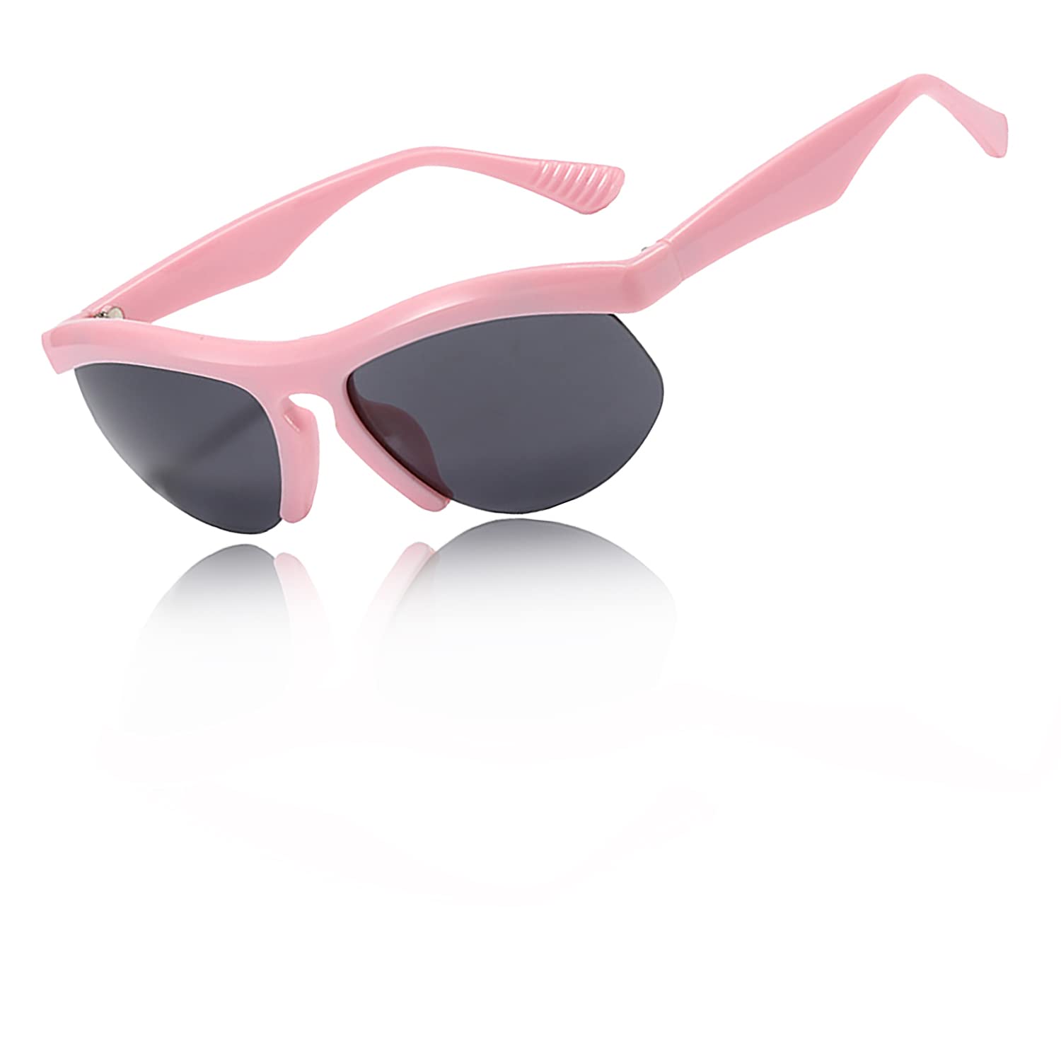 SDinm Y2K Sunglasses for Women & Men - Trendy Rectangle Sport Sunglasses with Semi-Rimless Futuristic Design - UV Protection for Outdoor Activities, Running, Driving & Beach Vacations