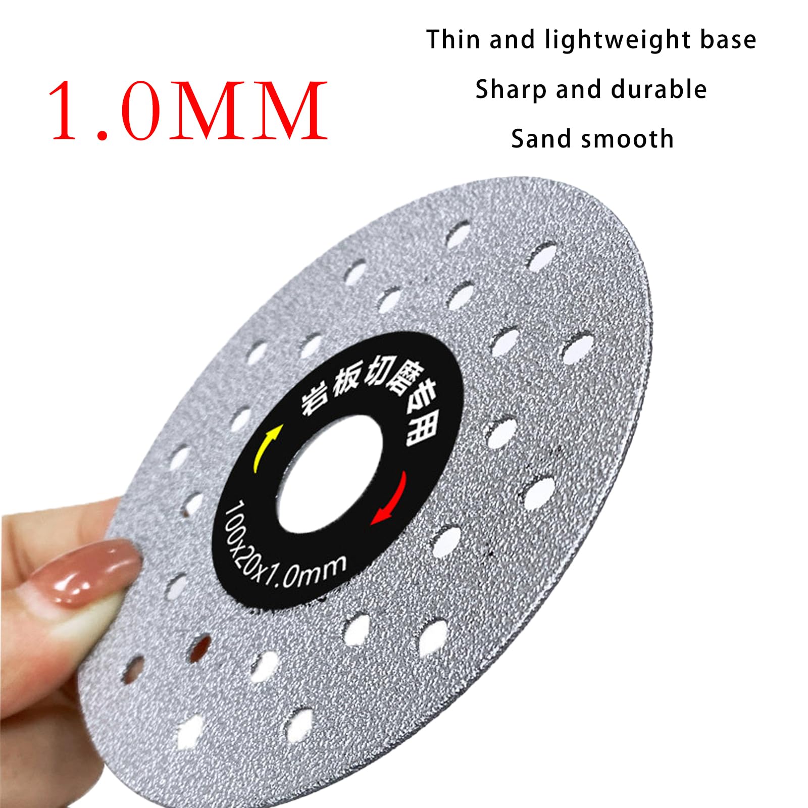 4-Inch Diamond Grinding Disc for Stone, Ceramic Tile & Rock Slab - 5-Piece Porous Widened Cutting Blade Set for Angle Grinder - Perfect for DIY Home Renovation, Tile Installation & Masonry Work