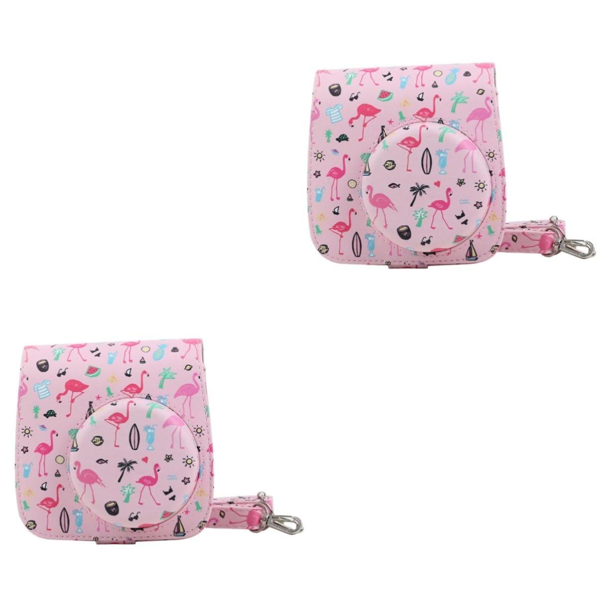 Homoyoyo 2-Pack Cute Pink Camera Bag for Fujifilm Instax Mini 9 - Waterproof Instant Camera Case with Adorable Pattern, Perfect for Travel & Photography Enthusiasts