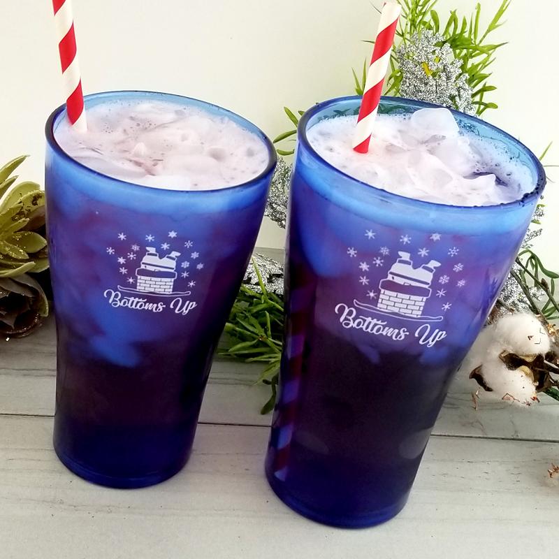 Blue Bottoms Up Plastic Cups - Set of 2 Sizes (16oz & 24oz) for Parties, BBQs, and Outdoor Events