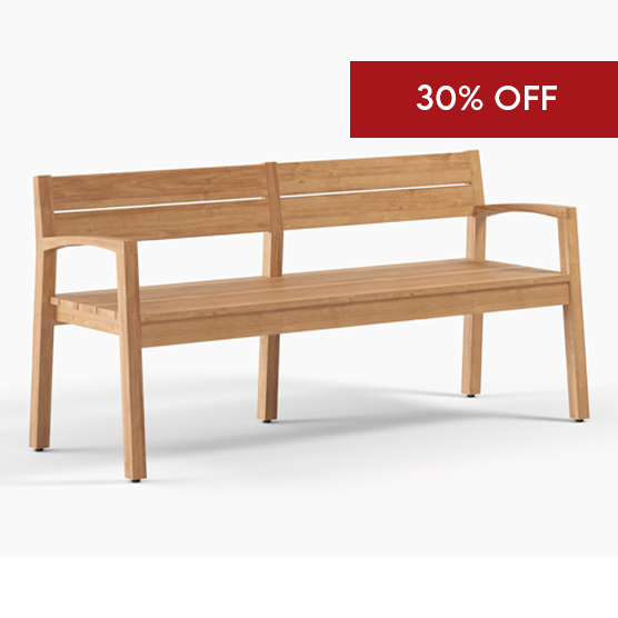 Premium Devon Mara Teak Outdoor Garden Bench - Weather-Resistant & Durable Patio Furniture for Backyard, Deck, or Garden Seating
