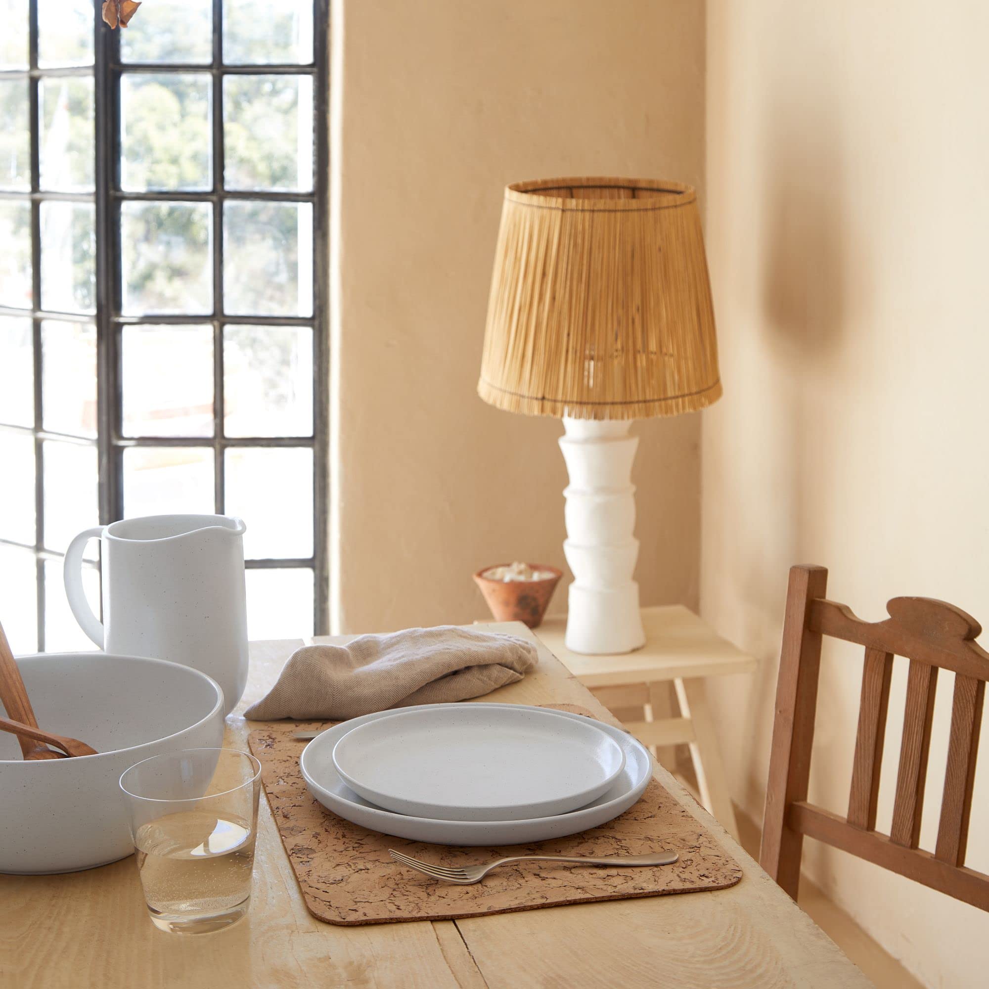 **Casafina 18-Piece Ceramic Dinnerware Set for 6 - Pacifica Collection in Salt White | Microwave & Dishwasher Safe Stoneware Plates, Bowls & Mugs | Restaurant-Quality Tableware for Everyday Dining & Entertaining**    *(Perfect for family meals, dinner parties, and casual gatherings – durable and stylish for home or restaurant use.)*