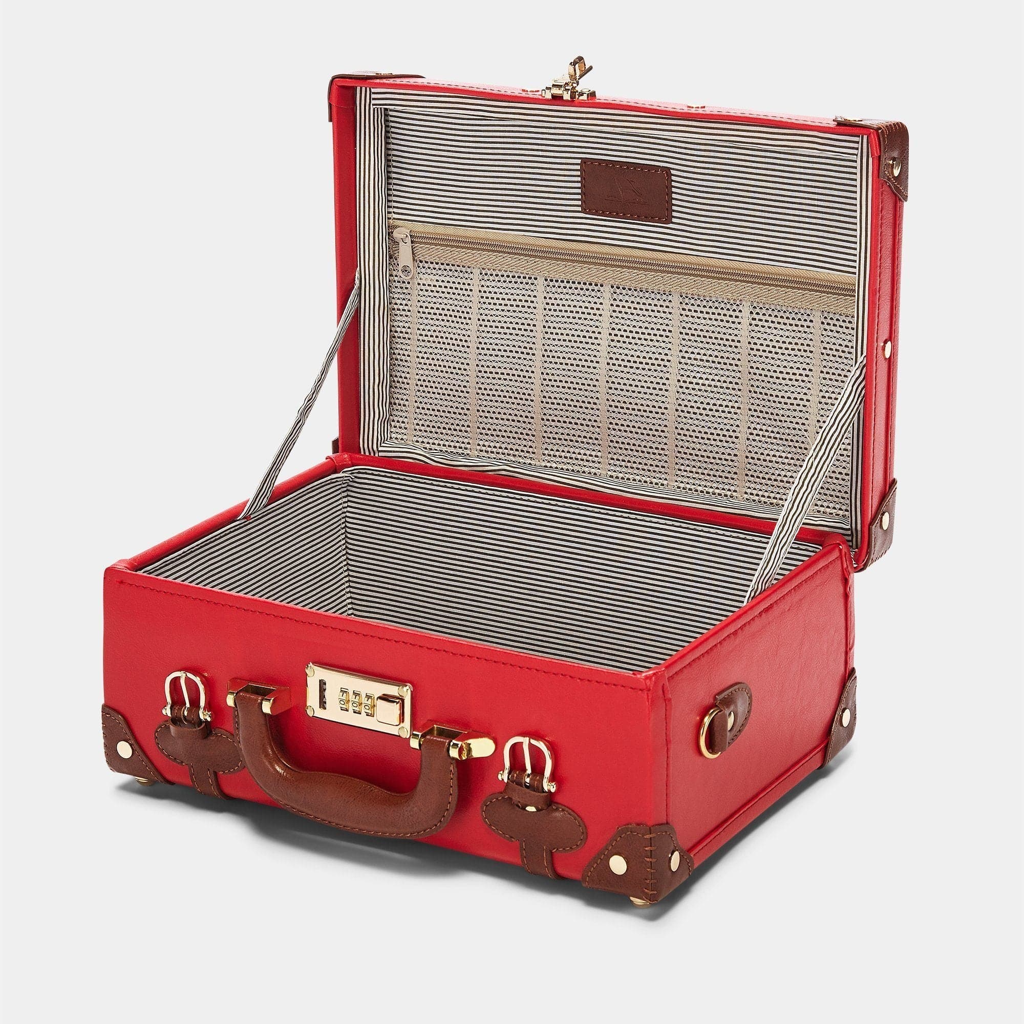 The Entrepreneur Red Briefcase - Premium Leather Business Portfolio for Professionals - Perfect for Meetings, Interviews & Corporate Gifting
