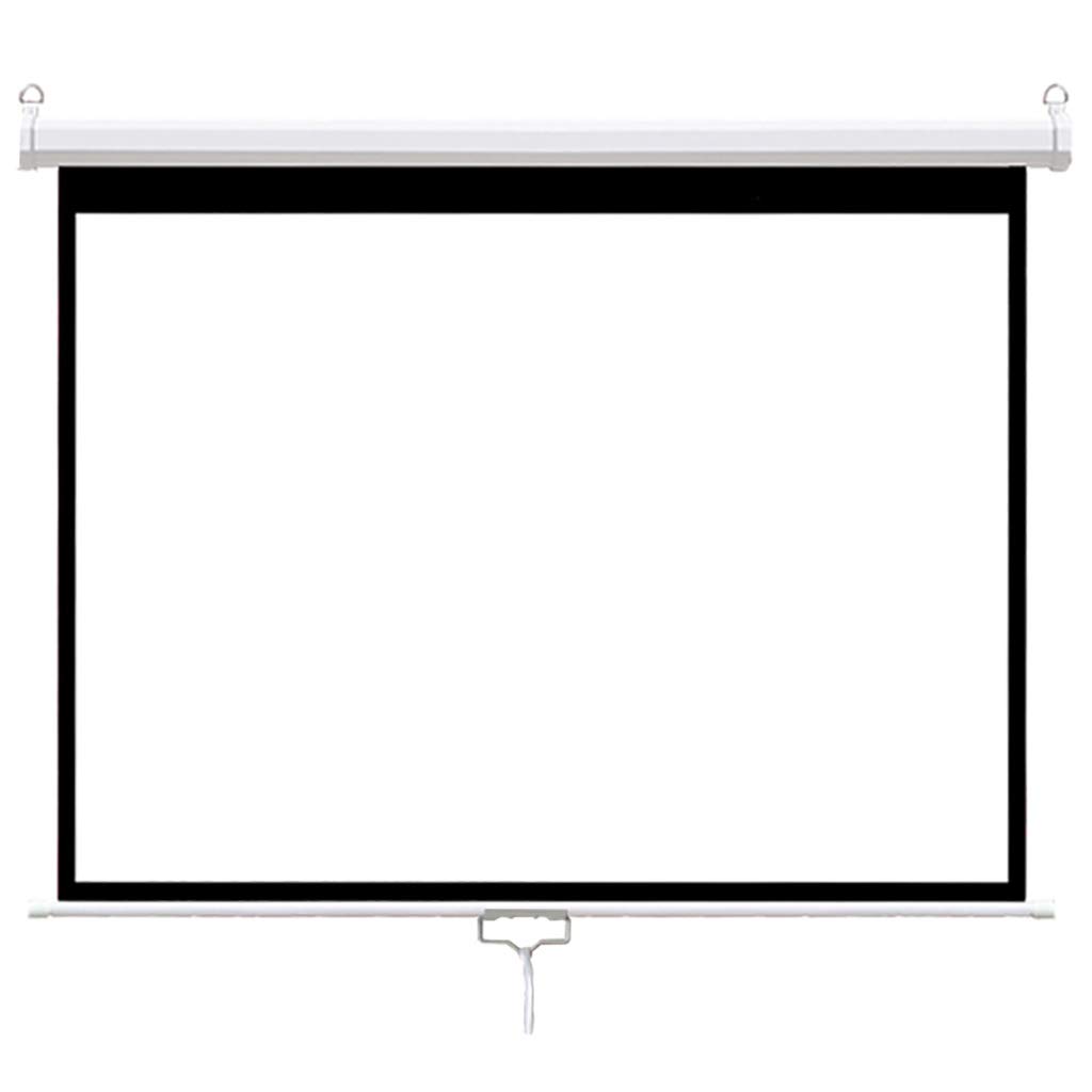 60 Inch Manual Pull Up Projector Screen - Portable HD 4:3 Ratio Projection Screen for Home Theater, Outdoor Movies & Presentations - Durable Handheld Screen Cloth for Indoor/Outdoor Use