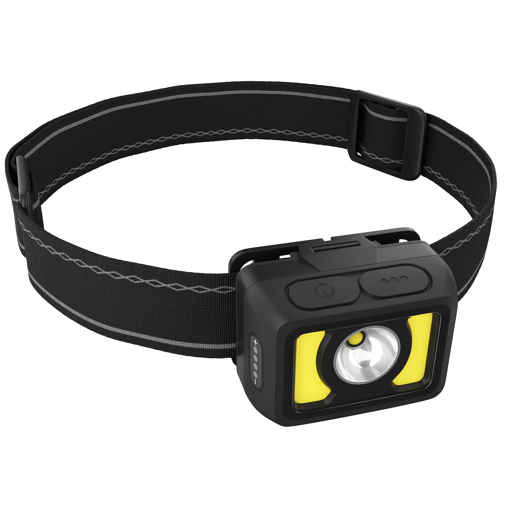 Blazin LED Rechargeable Headlamp - Super Bright Waterproof Headlight with Spotlight & Floodlight Modes - Adjustable Comfort Headband for Adults & Kids - Perfect for Running, Hiking, Camping, Fishing, Night Work, Emergency Lighting & Outdoor Adventures