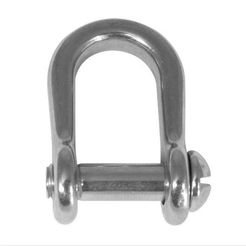 Premium BLA Standard 'D' Shackles - Pressed Stainless Steel with Slotted Pin for Marine, Rigging & Industrial Applications | Heavy Duty Hardware for Boating, Construction & Outdoor Use