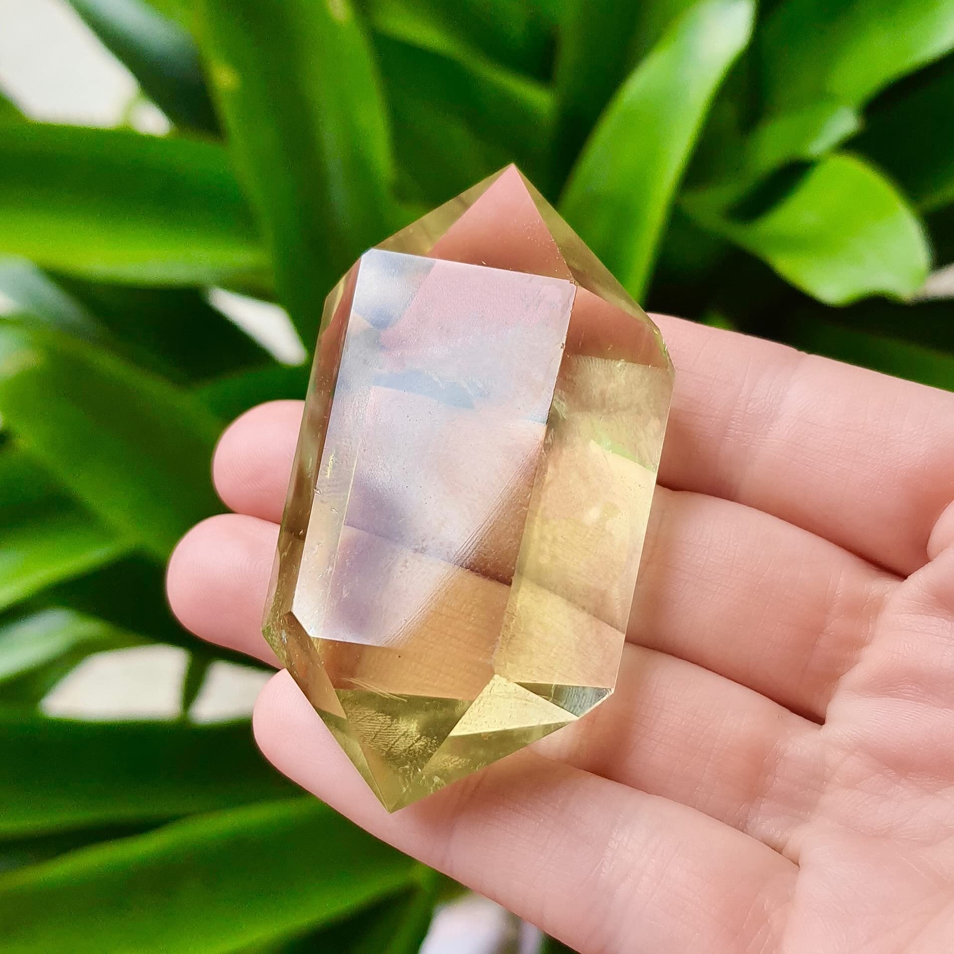 Natural Pure Citrine Crystal - Large Double Terminated Healing Stone for Manifesting Dreams & Wealth | Manipura Chakra Cleansing | Metaphysical Meditation & Reiki Energy | Perfect for Home Decor, Yoga Practice & Spiritual Gifts