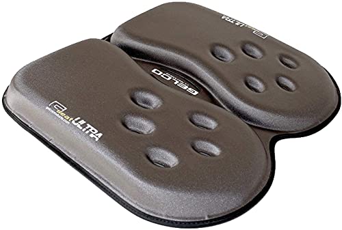 GSeat Ultra Orthopedic Gel & Foam Seat Cushion for Coccyx, Back, Tailbone Pain Relief - Gray Memory Foam Pillow for Office Chair, Car Seat, Wheelchair & Travel - Sciatica, Prostate & Postpartum Support