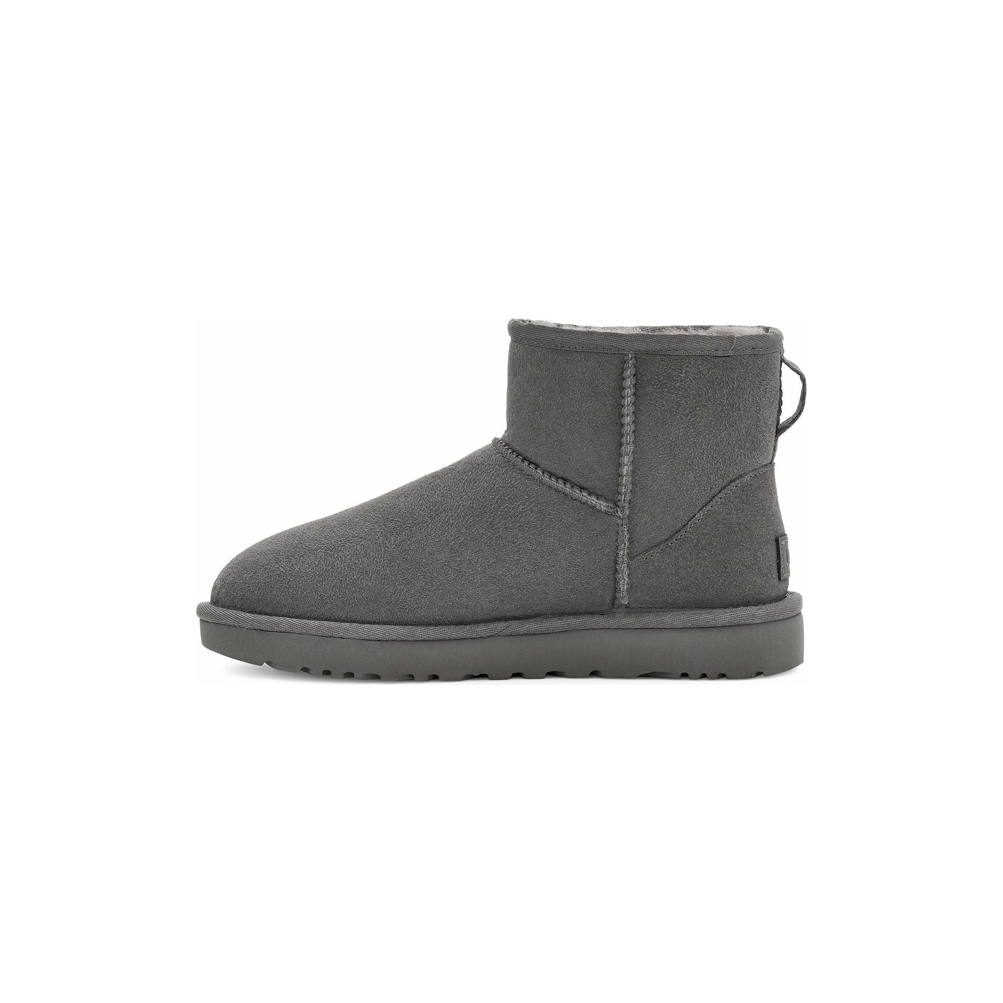 UGG Women's Classic Mini II Boots - Genuine Sheepskin Winter Boots in Grey for Women | Cozy & Warm Casual Shoes for Snow, Travel & Everyday Wear