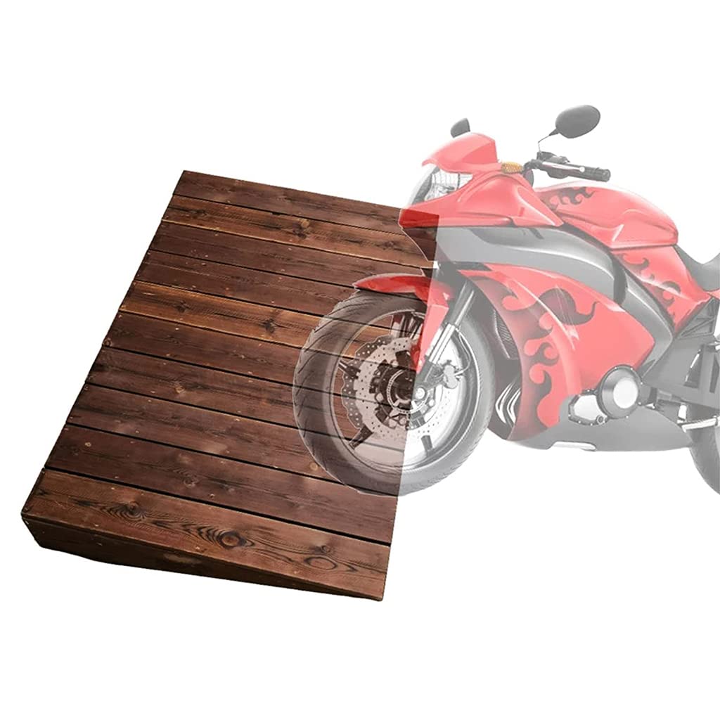 10/18/20/25cm Height Wooden Curb Ramp for Motorcycles, Scooters, Wheelchairs & Walkers - 600lbs Capacity with Anti-Slip Grid Design - Perfect for Home, Garage & Outdoor Mobility Access
