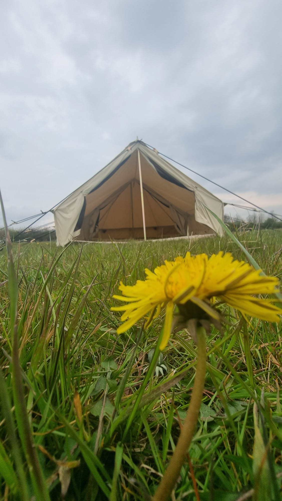 Premium Bell Tent Canopy Awning with Porch Attachment & Sewn-In Groundsheet - Waterproof Camping Shelter for Outdoor Adventures, Festivals, and Glamping