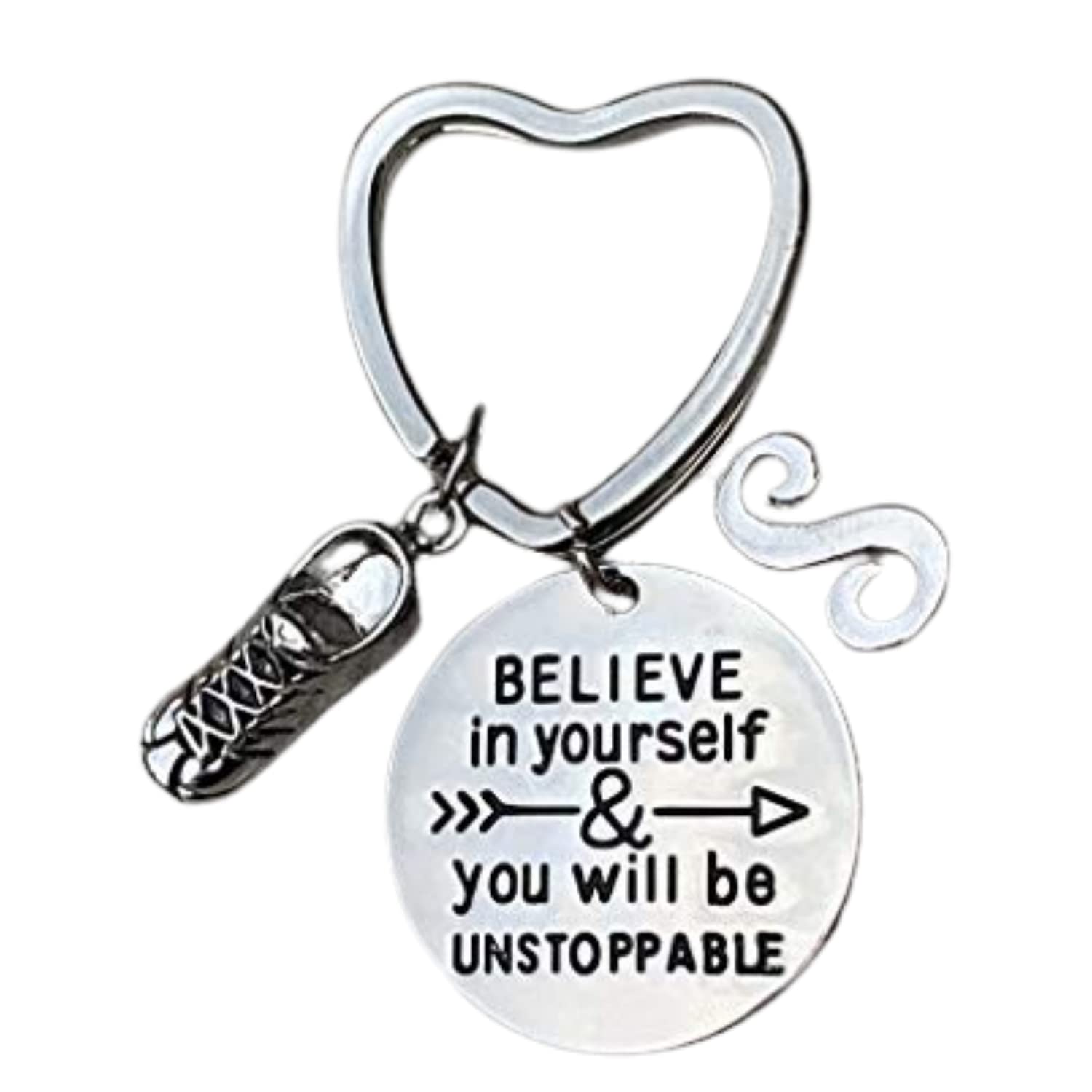 Personalized Unstoppable Runner Keychain with Initial - Motivational Running Gift for Men & Women - Perfect for Marathons, 5K Races & Fitness Enthusiasts