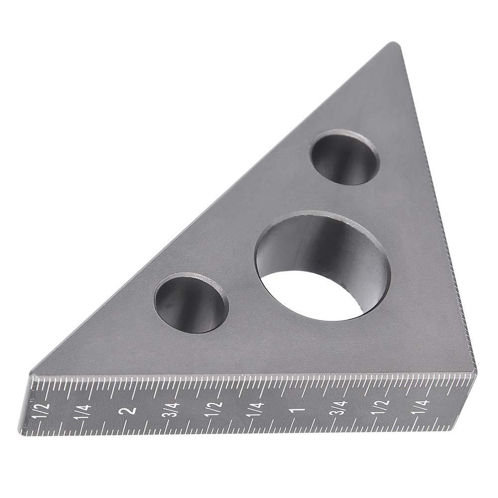 45/90 Degree Aluminum Alloy Right Angle Ruler - Precision Woodworking Measuring Tool for Carpentry, Framing & DIY Projects | Frosted Surface for Enhanced Grip