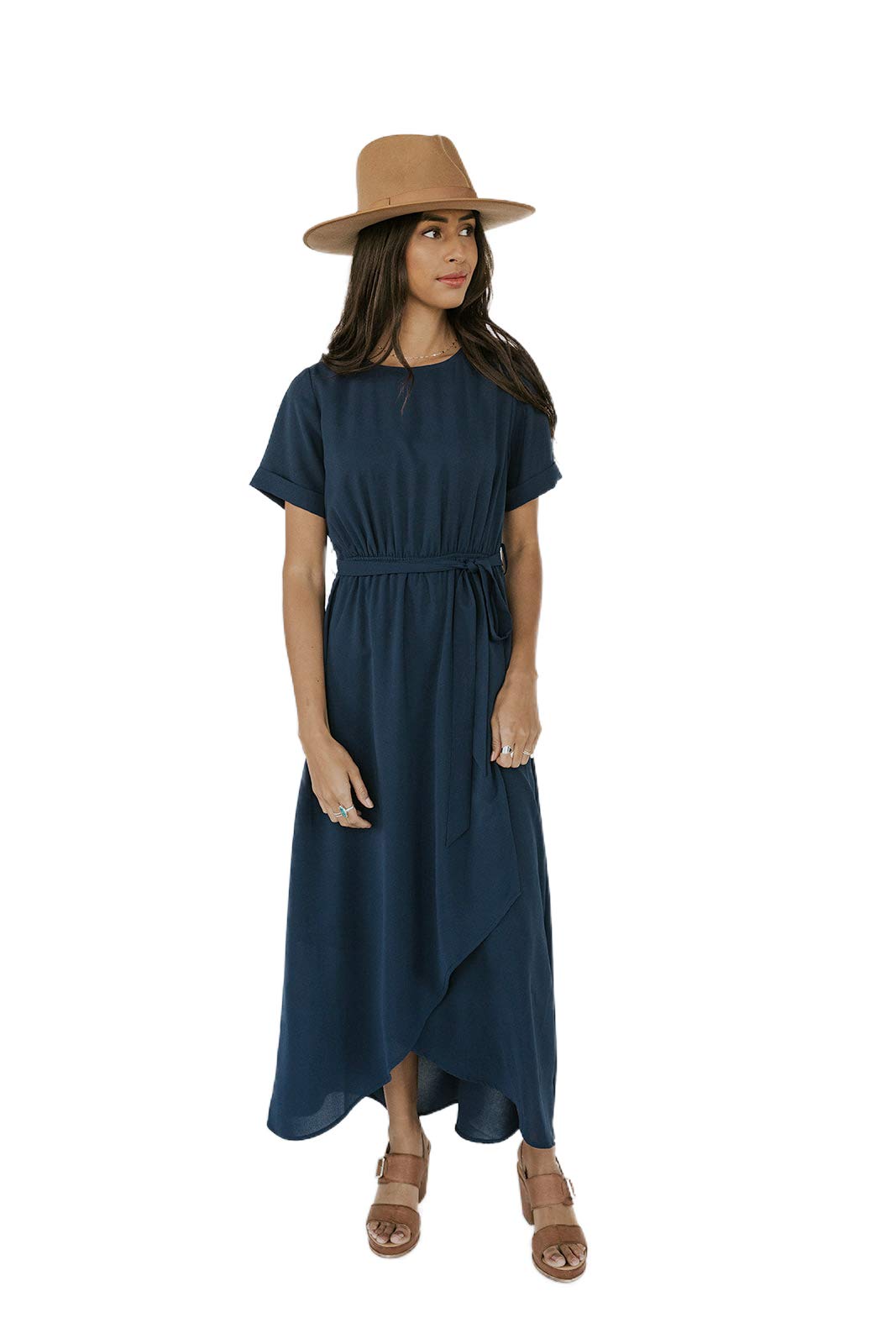 Roolee Taylor Jane Wrap Maxi Dress - Elegant Bridesmaid & Wedding Dress, Casual Modest Women's Dress for Special Occasions & Everyday Wear