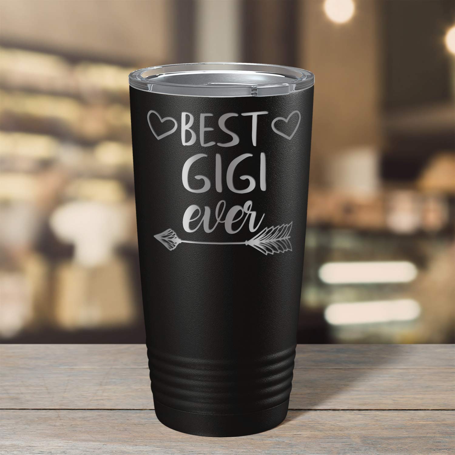 Best Gigi Ever - Unique 20oz Stainless Steel Tumbler with Lid & Straw | Insulated Travel Mug for Hot/Cold Drinks | Perfect Gift for Grandma, Mom, Women | Birthday, Mother's Day, Christmas Present | Ideal for Home, Office, Travel