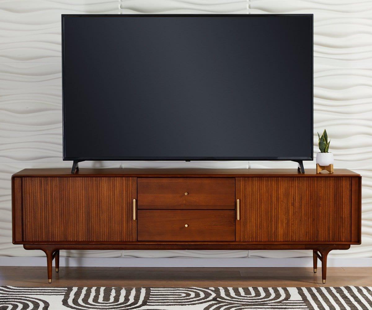 Hendrick TV Stand with Storage Shelves - Modern Entertainment Center for Living Room, Bedroom & Home Theater - Perfect for TVs up to 65 inches