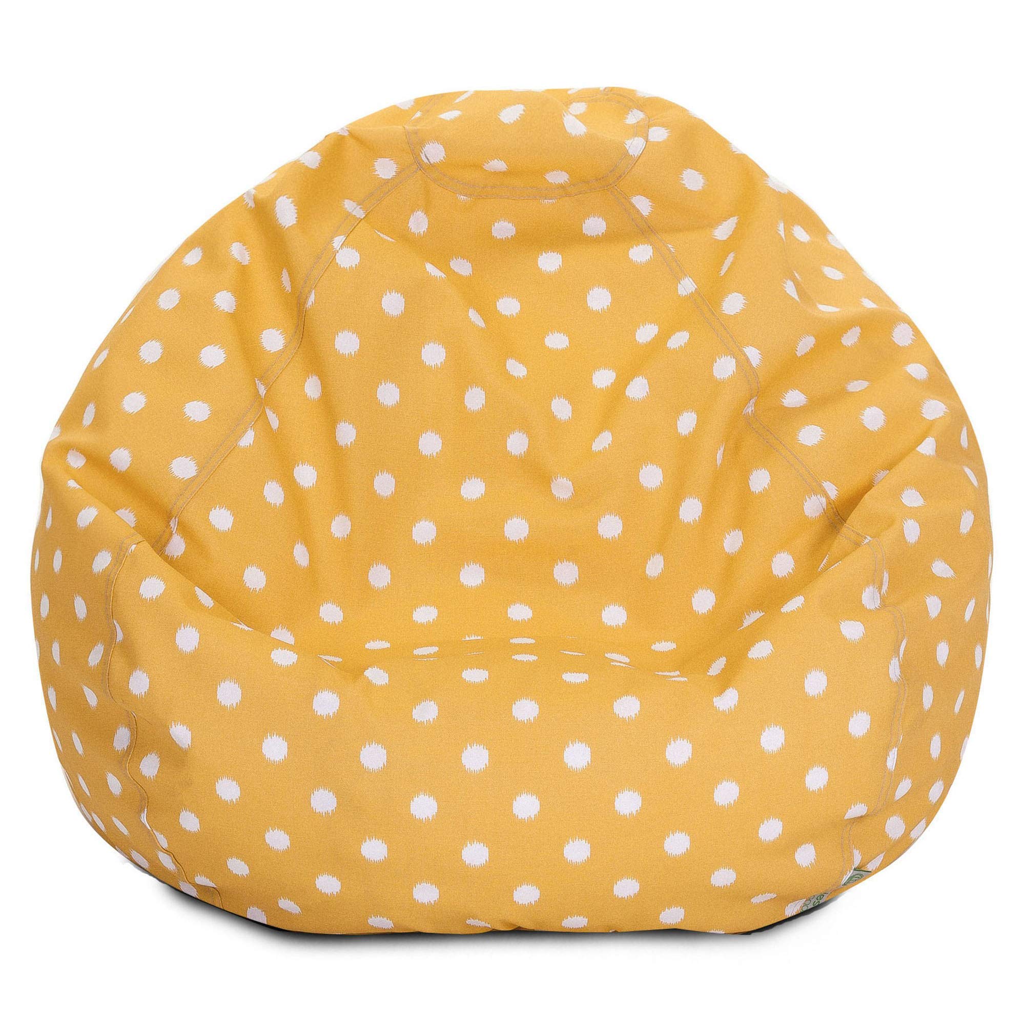 Majestic Home Goods Classic Yellow Small Bean Bag Chair for Kids & Teens - Perfect for Bedrooms, Playrooms & Dorm Rooms