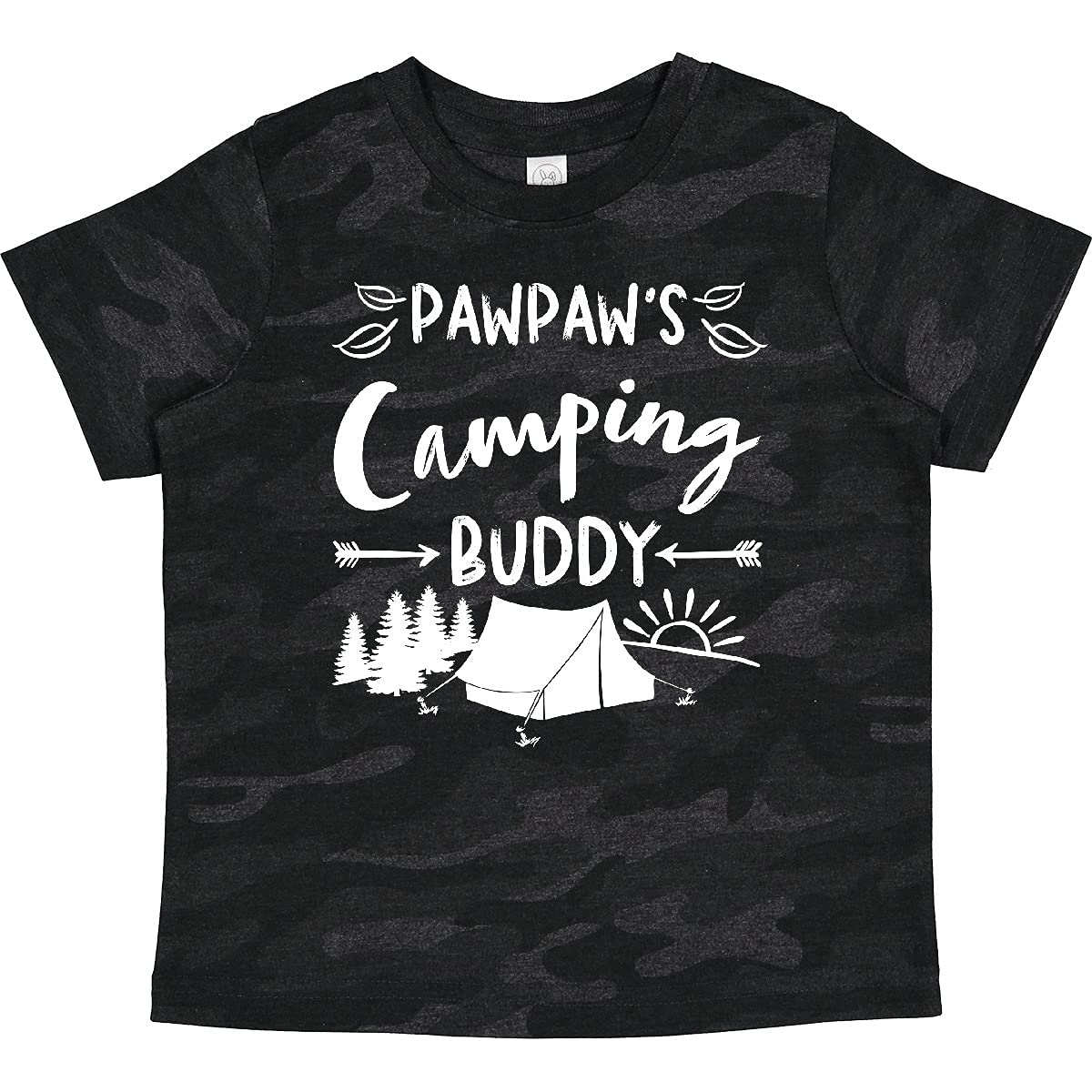 Inktastic Pawpaws Camping Buddy Toddler T-Shirt - Cute Animal Print Tee for Kids Outdoor Adventures & Family Camping Trips