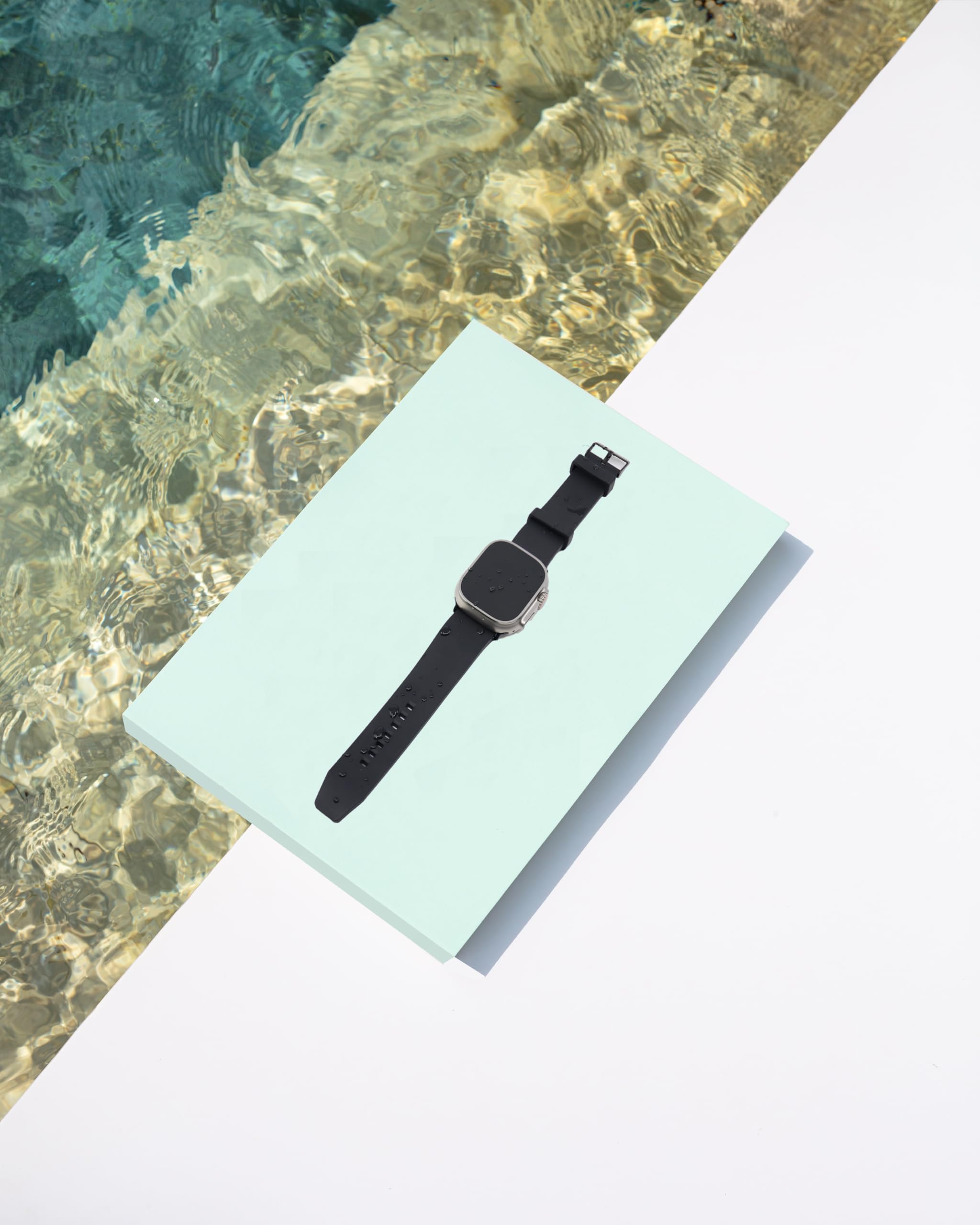 Original Rugged Traveler Sport Band for Apple Watch - Soft, Waterproof FKM Rubber Compatible with iWatch Ultra 2, Series 10, 49mm, 46mm, 45mm, 44mm & All Models - Perfect for Outdoor Activities, Sports & Daily Wear